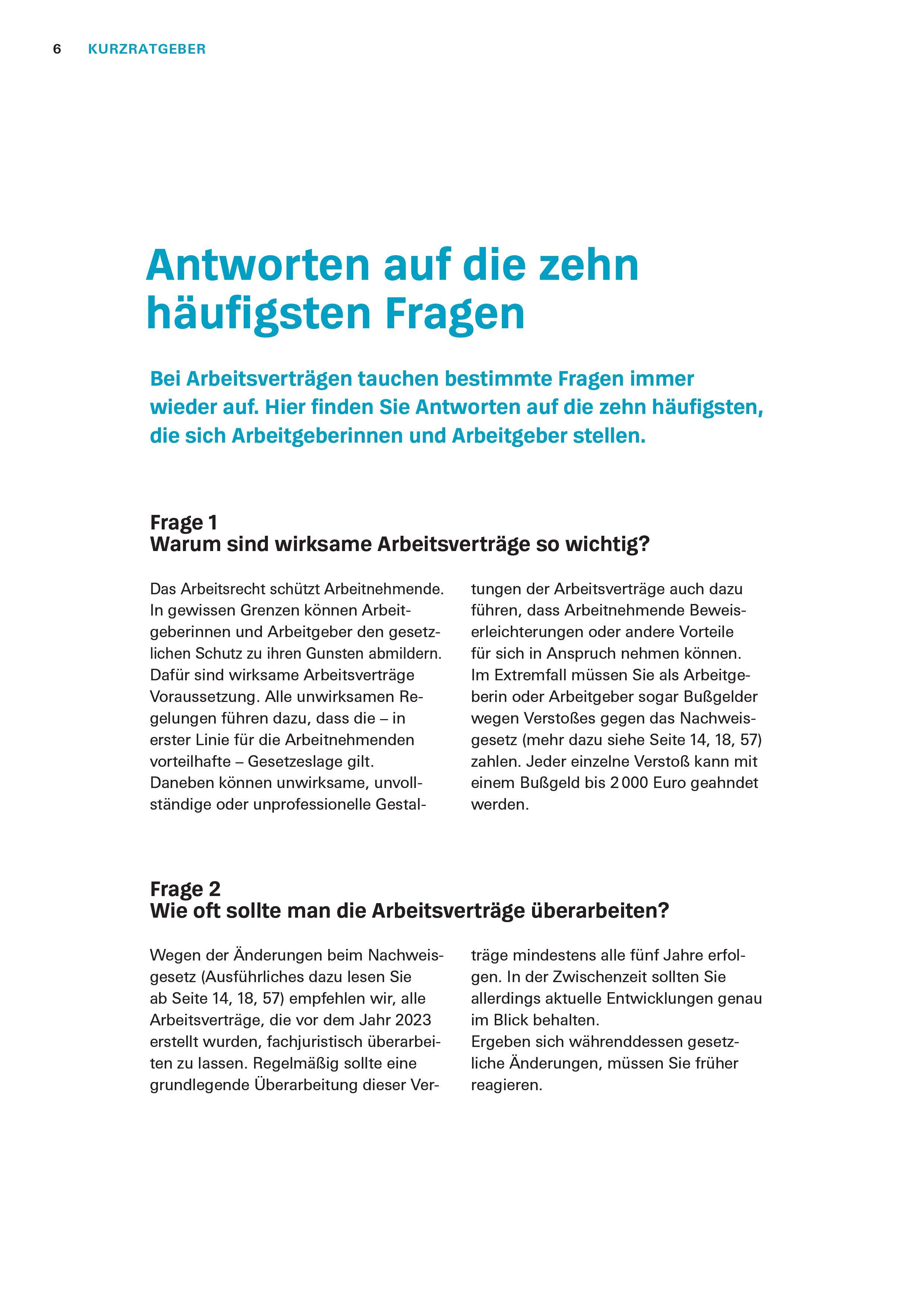 Beispielinhalt (Bild) Arbeitsverträge: Das Set