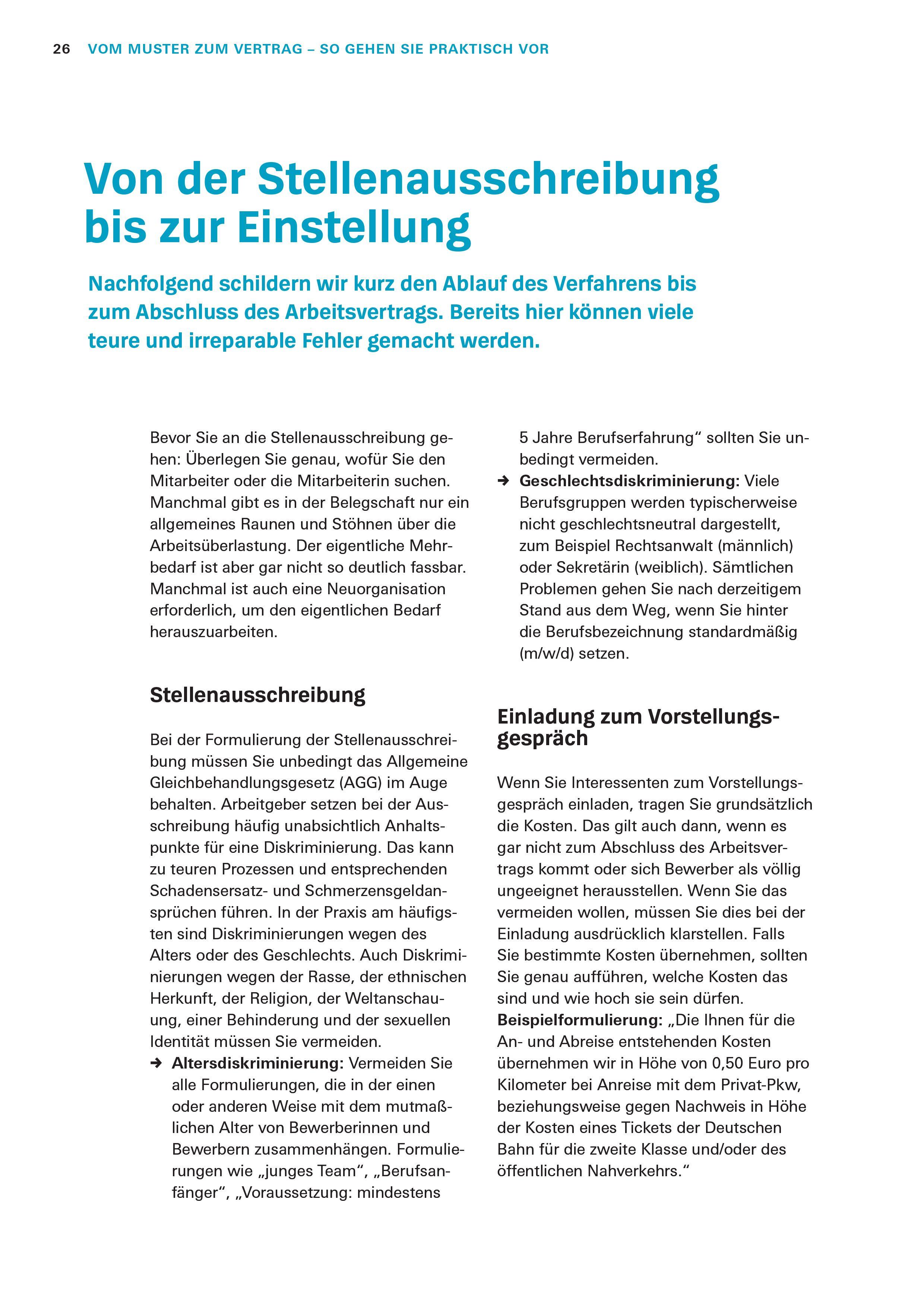 Beispielinhalt (Bild) Arbeitsverträge: Das Set