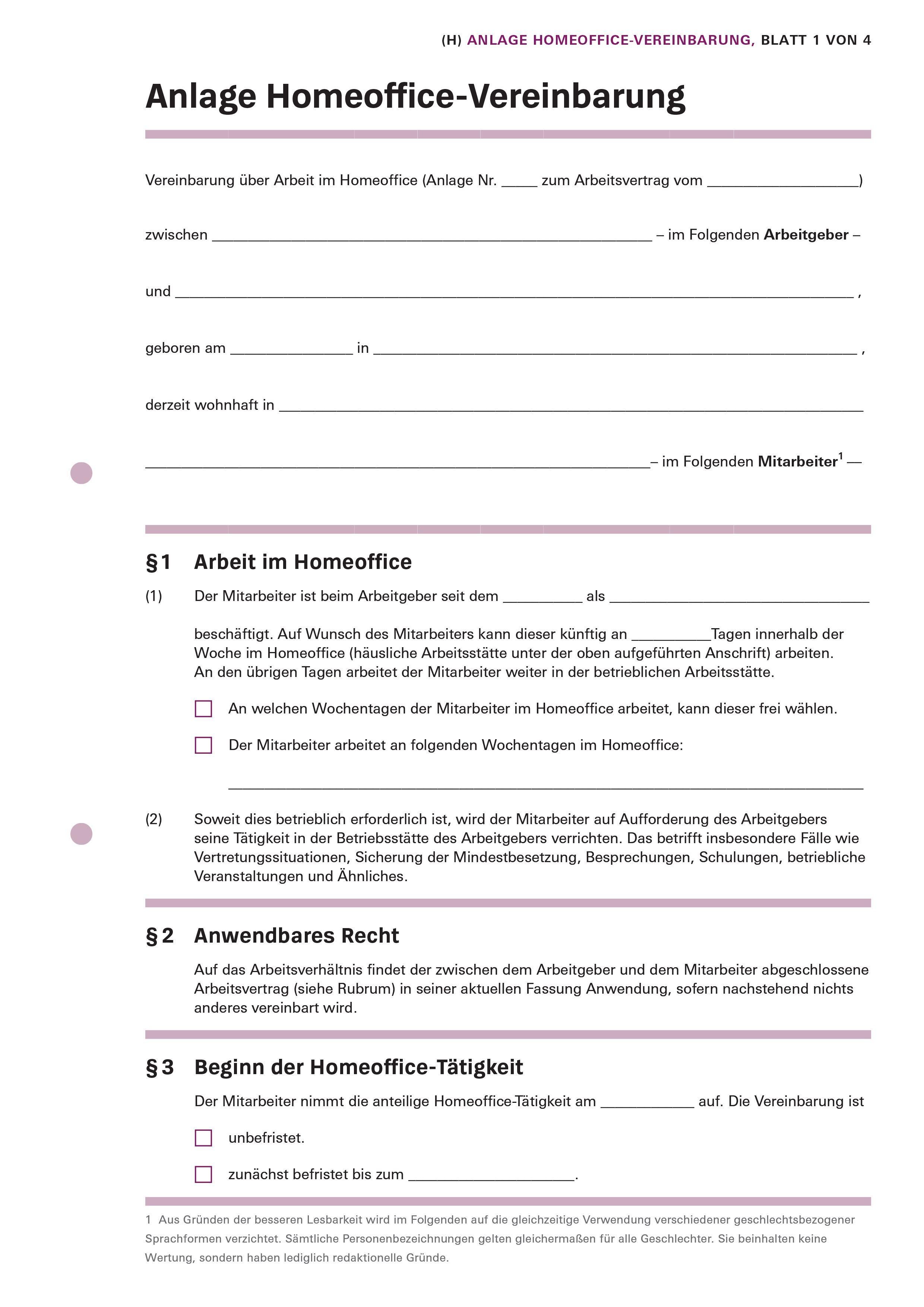 Beispielinhalt (Bild) Arbeitsverträge: Das Set