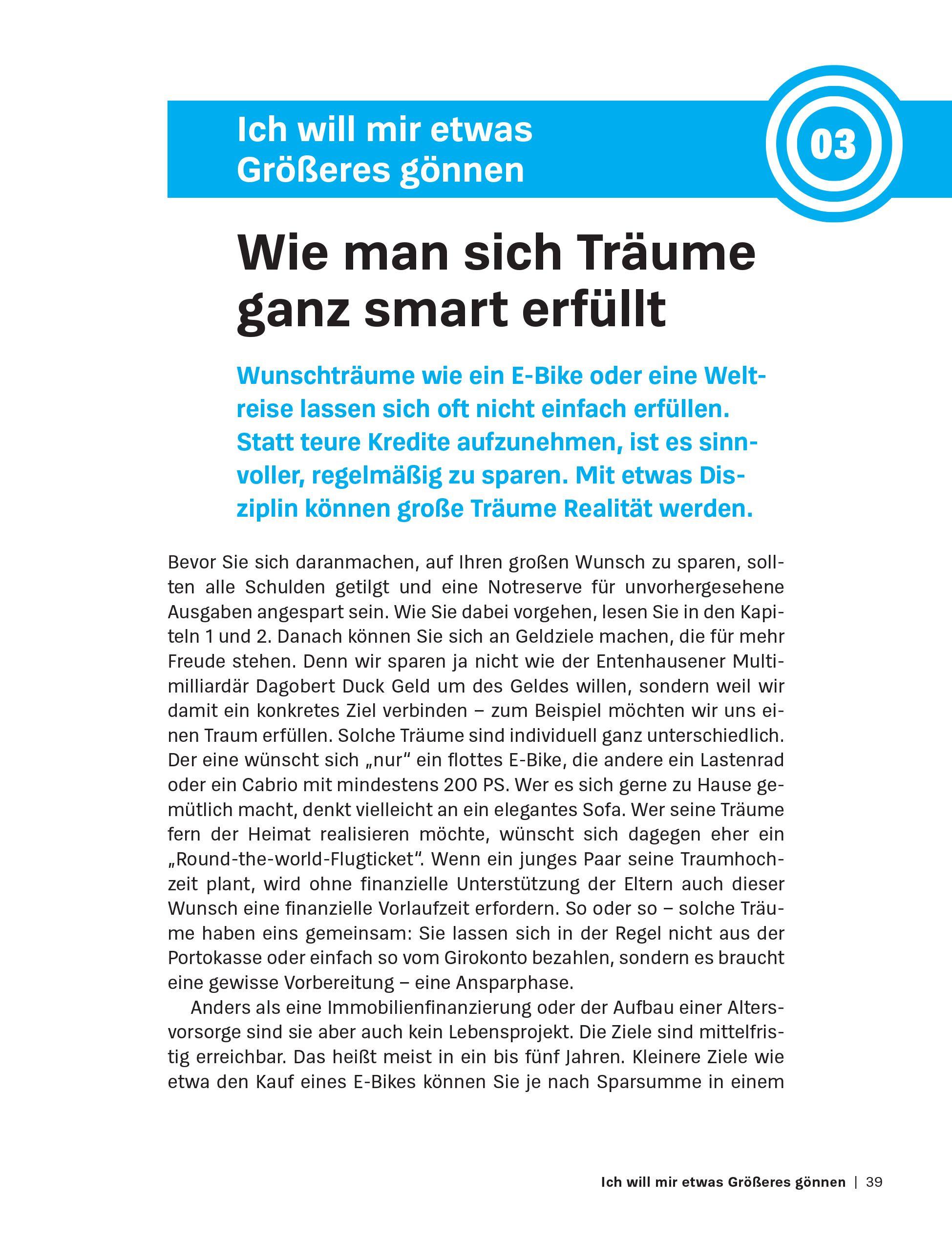 Beispielinhalt (Bild) Money Goals