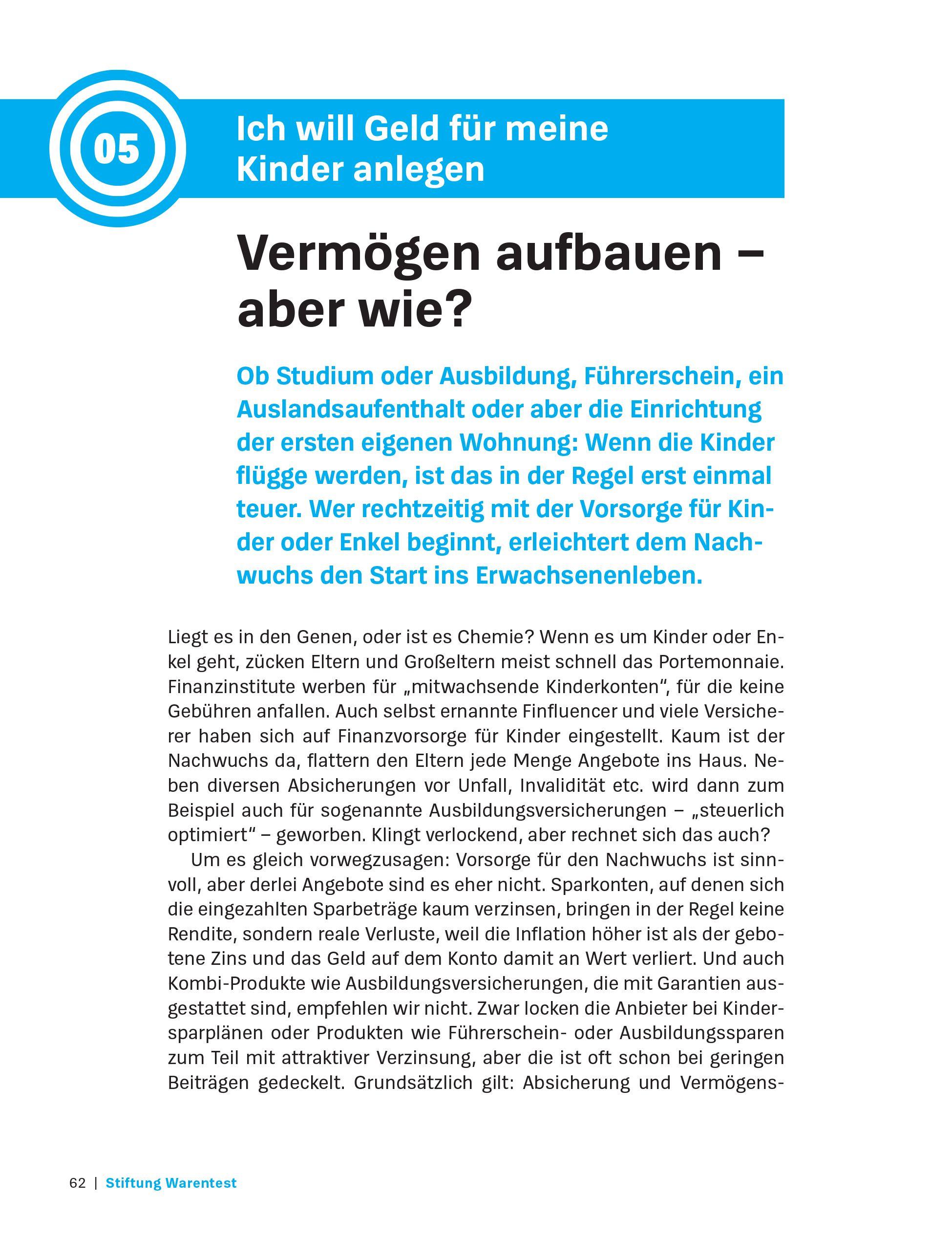 Beispielinhalt (Bild) Money Goals