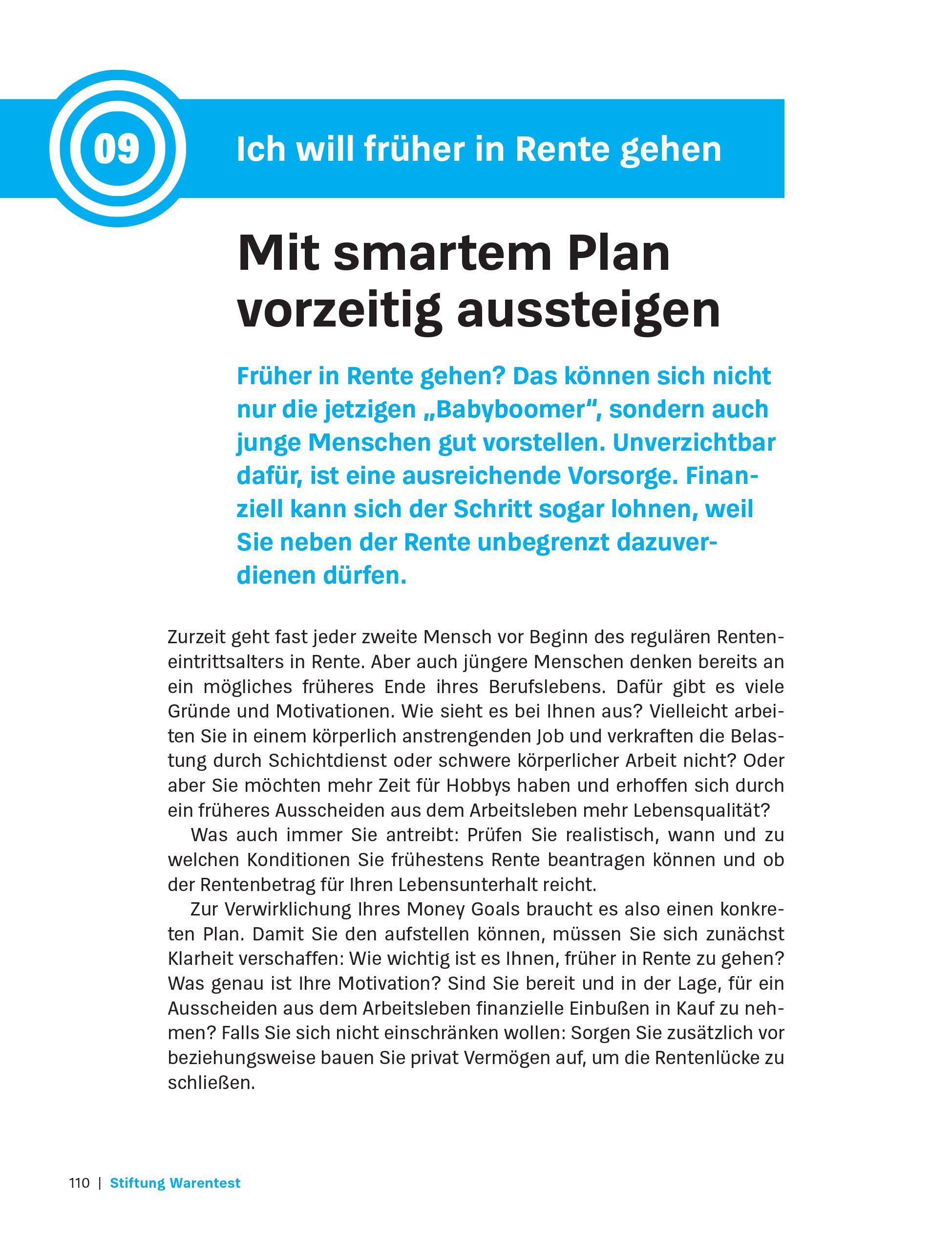 Beispielinhalt (Bild) Money Goals