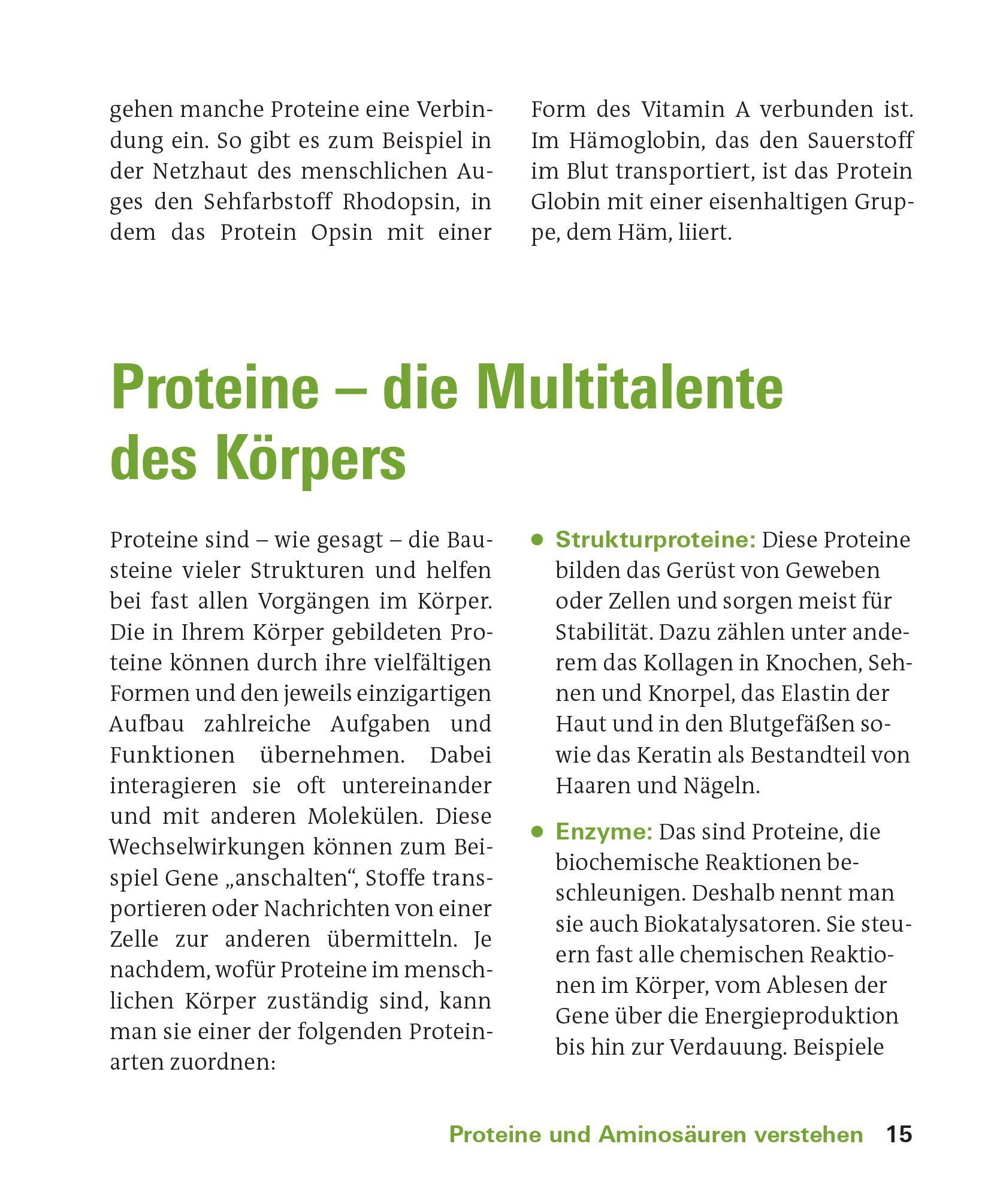 Beispielinhalt (Bild) Proteine und Aminosäuren
