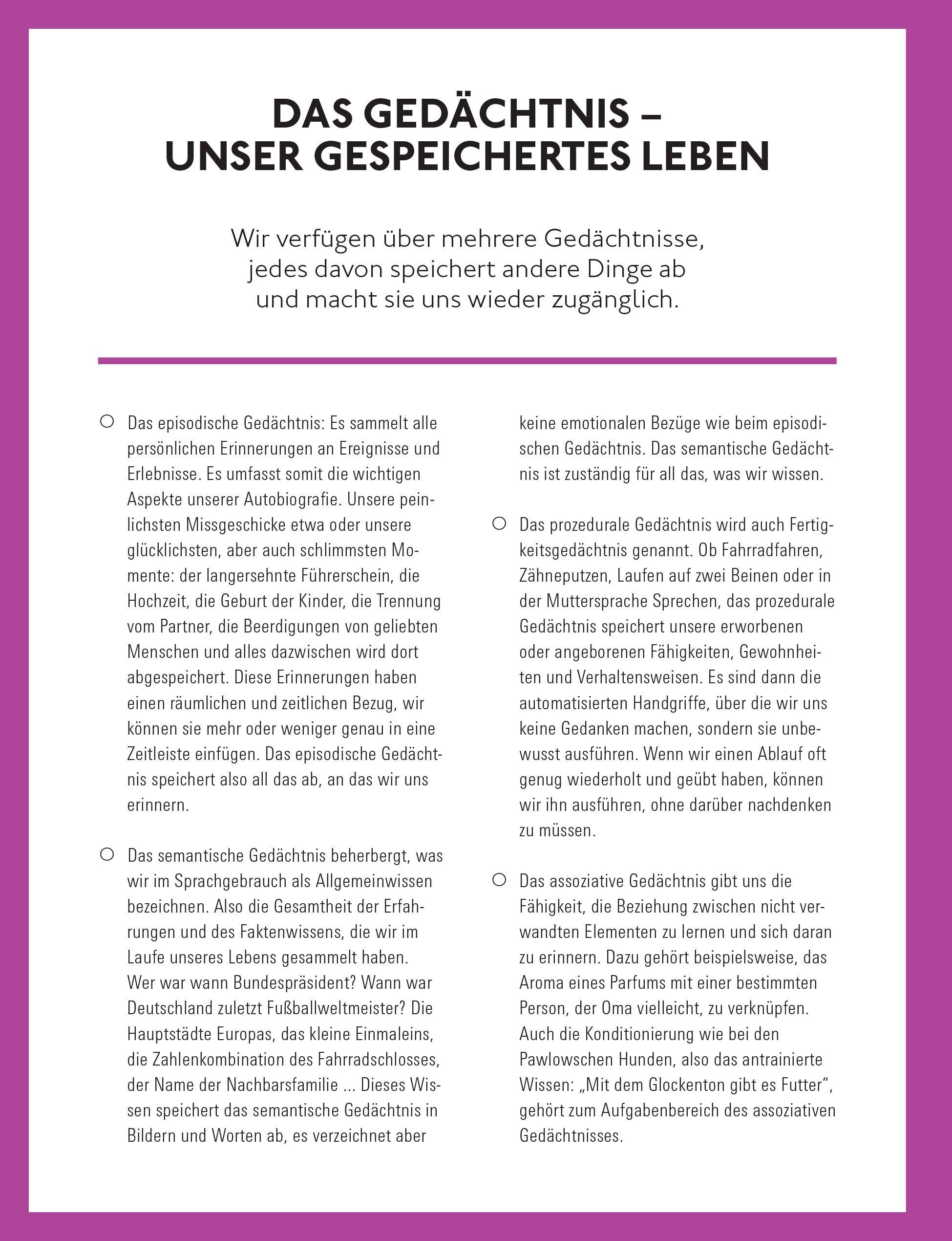 Beispielinhalt (Bild) Geistig fit bis ins hohe Alter
