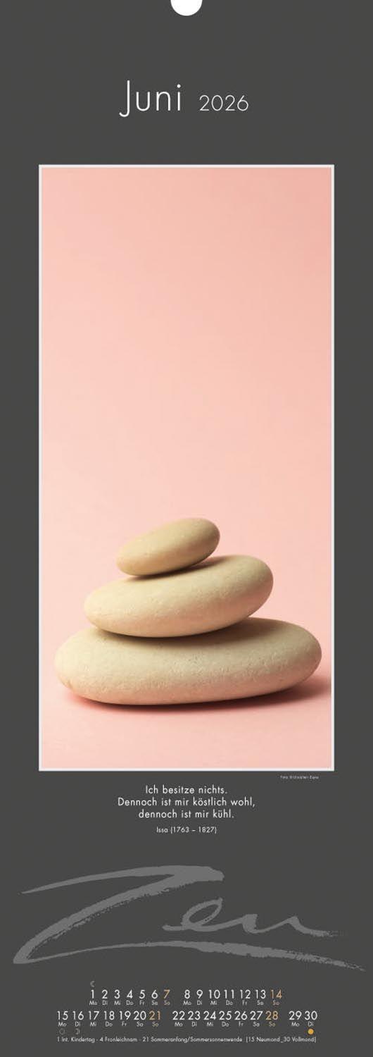 Beispielinhalt (Bild) Zen-Kalender 2026
