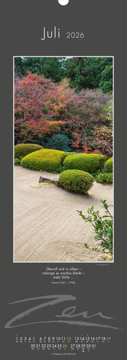 Beispielinhalt (Bild) Zen-Kalender 2026