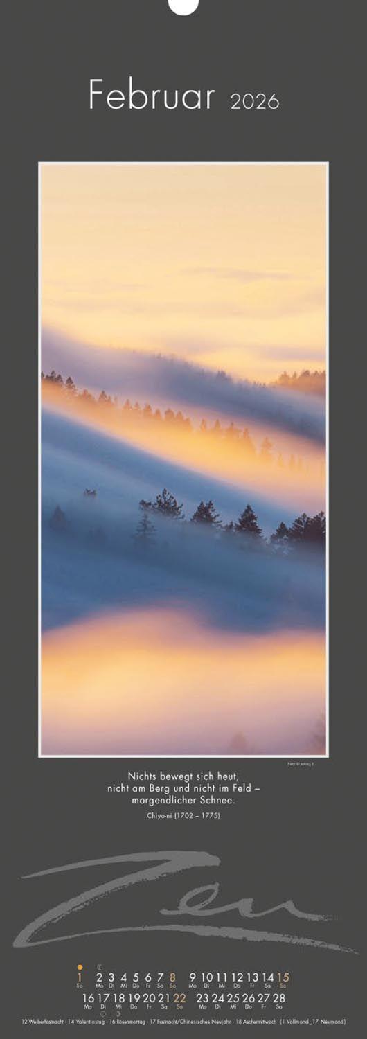 Beispielinhalt (Bild) Zen-Kalender 2026
