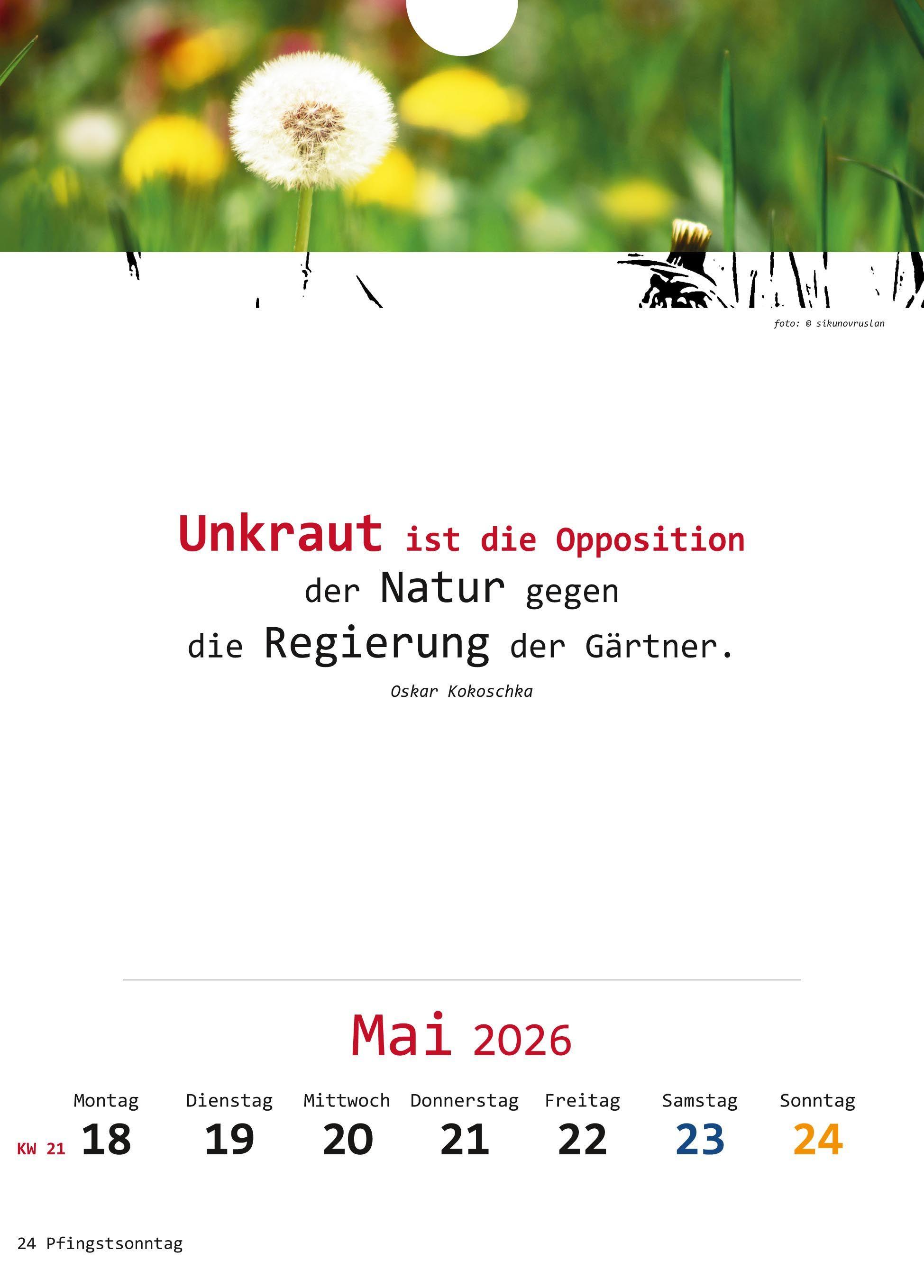 Beispielinhalt (Bild) Ich-Kalender 2026