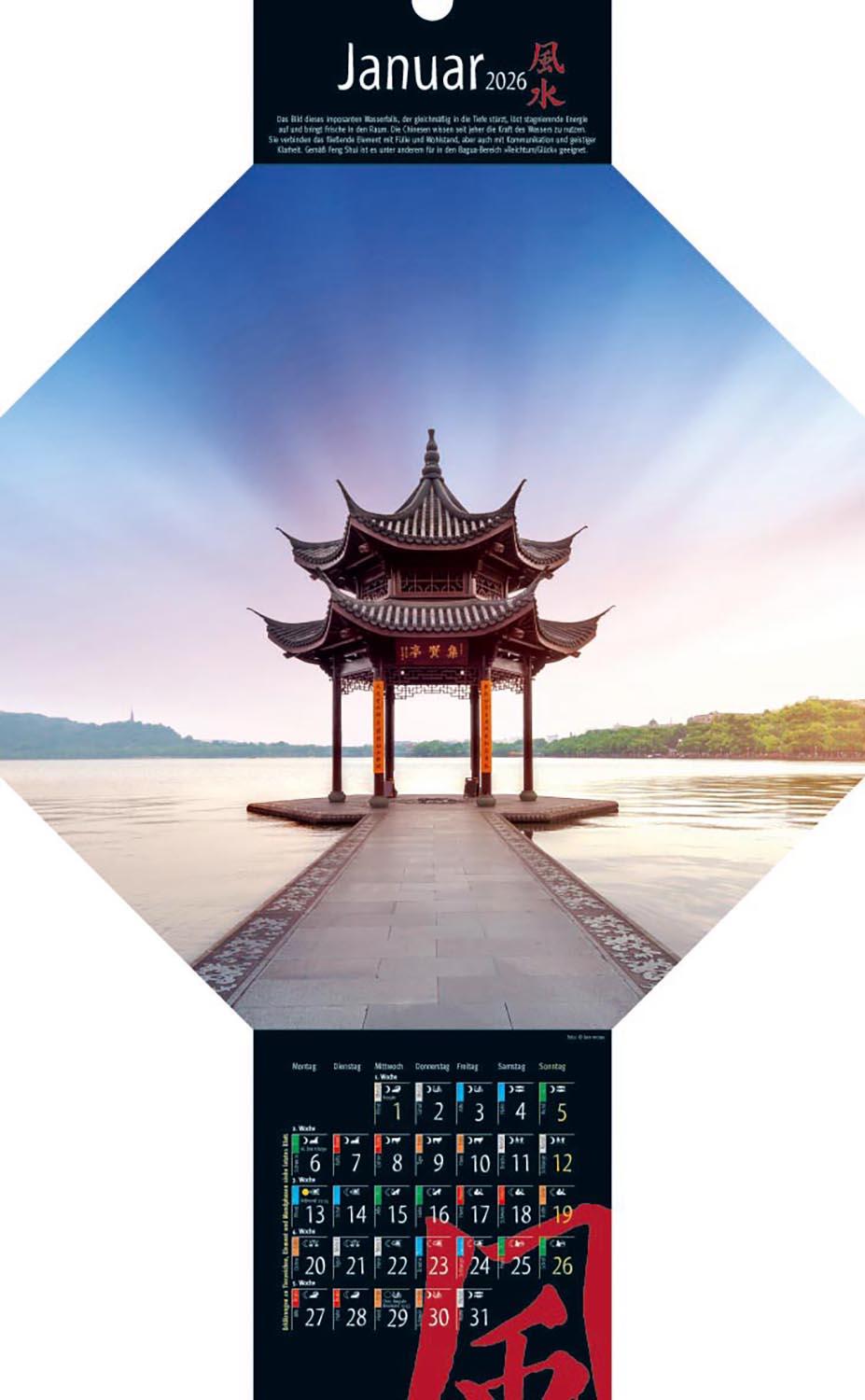 Beispielinhalt (Bild) Feng-Shui-Kalender 2026