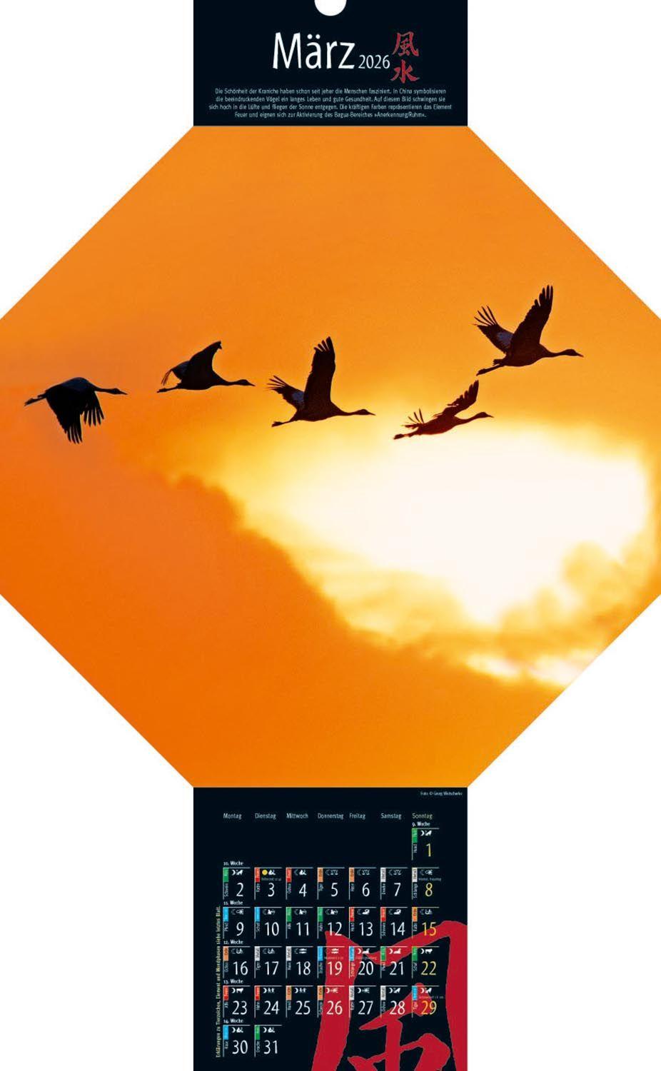 Beispielinhalt (Bild) Feng-Shui-Kalender 2026