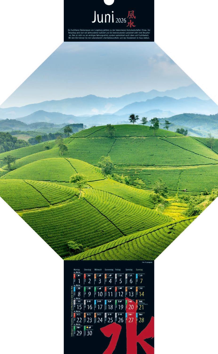 Beispielinhalt (Bild) Feng-Shui-Kalender 2026