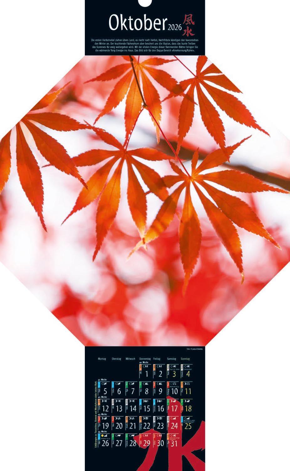 Beispielinhalt (Bild) Feng-Shui-Kalender 2026