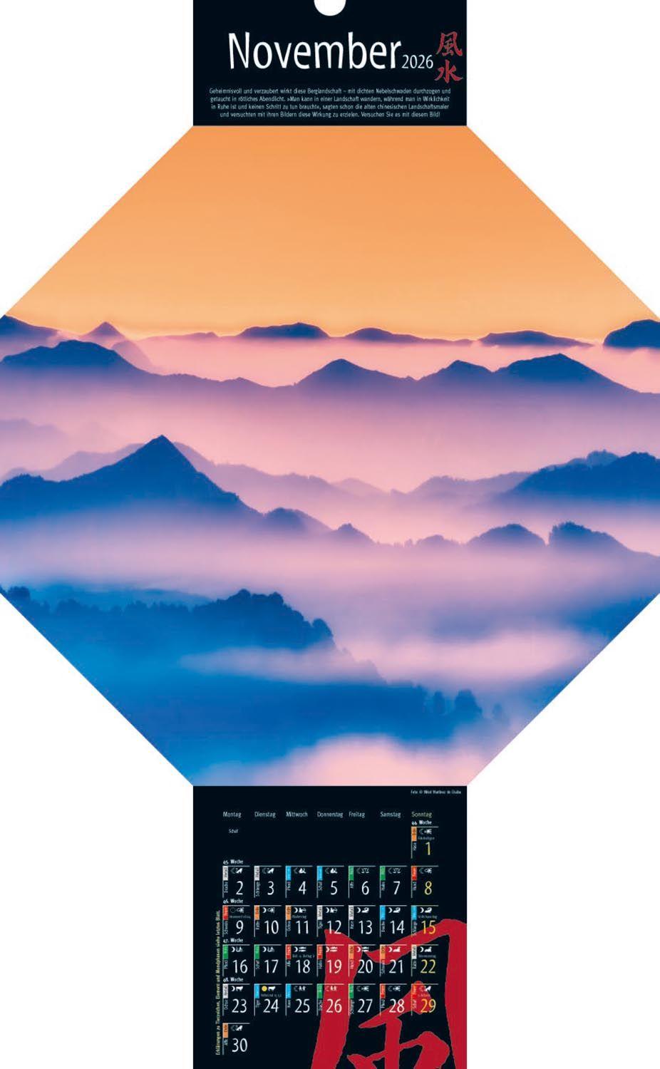 Beispielinhalt (Bild) Feng-Shui-Kalender 2026