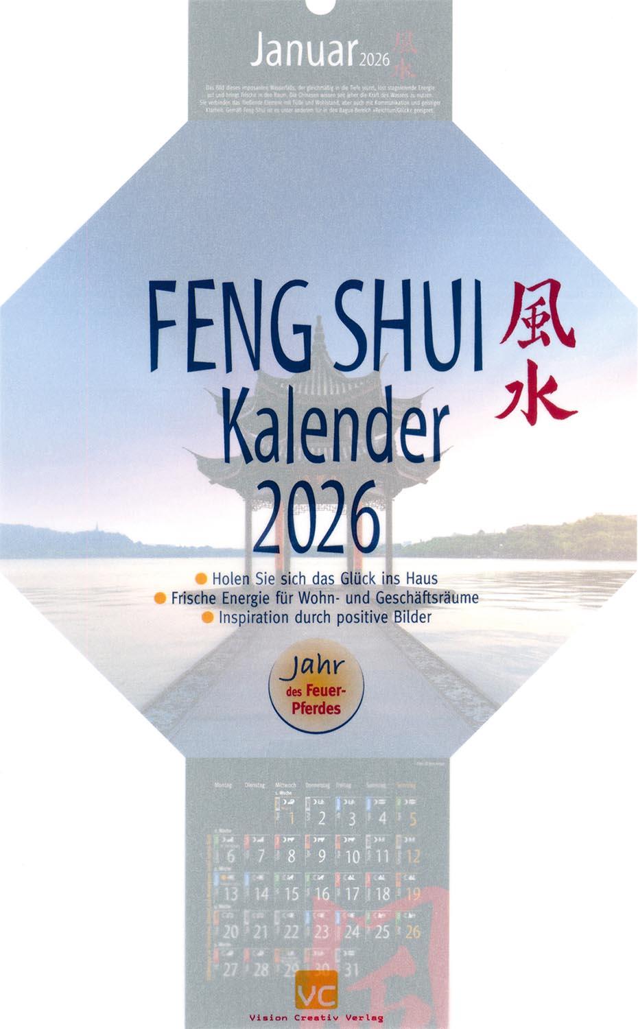 Vorderes Coverbild Feng-Shui-Kalender 2026