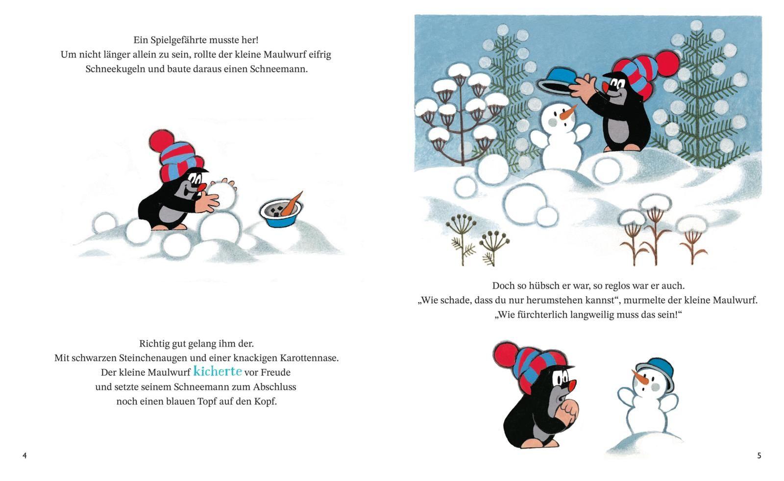 Beispielinhalt (Bild) Der kleine Maulwurf und der Schneemann