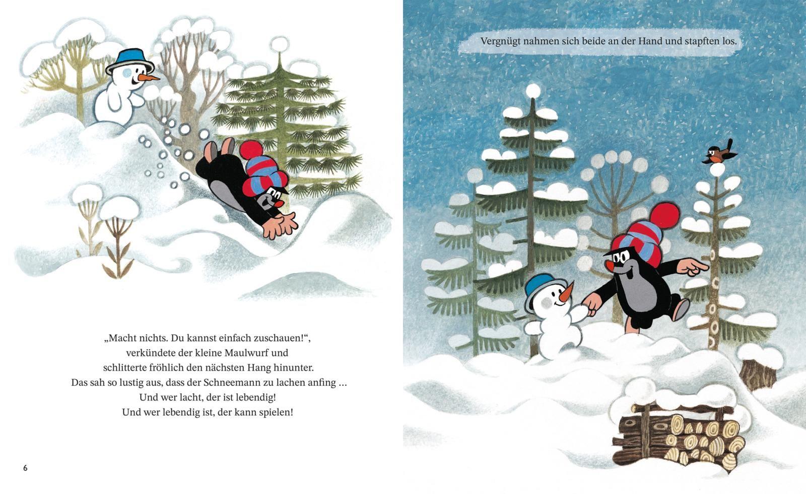 Beispielinhalt (Bild) Der kleine Maulwurf und der Schneemann