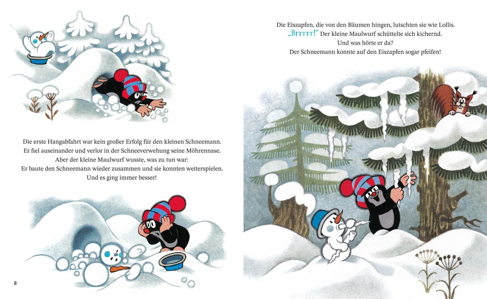 Beispielinhalt (Bild) Der kleine Maulwurf und der Schneemann