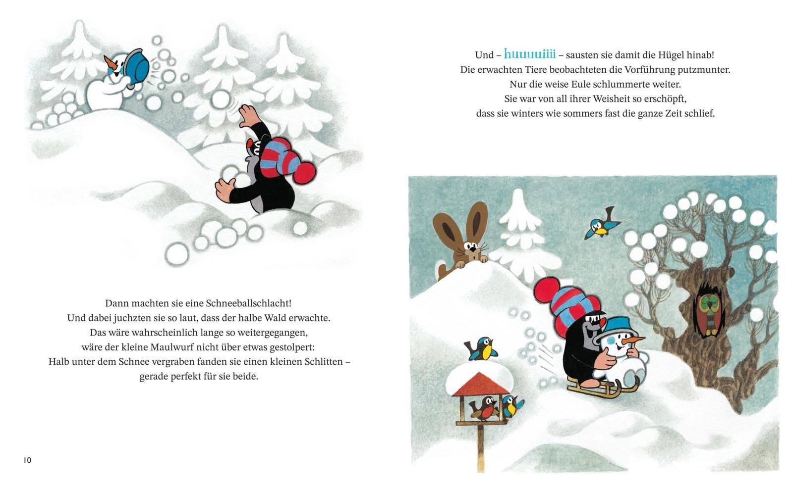 Beispielinhalt (Bild) Der kleine Maulwurf und der Schneemann