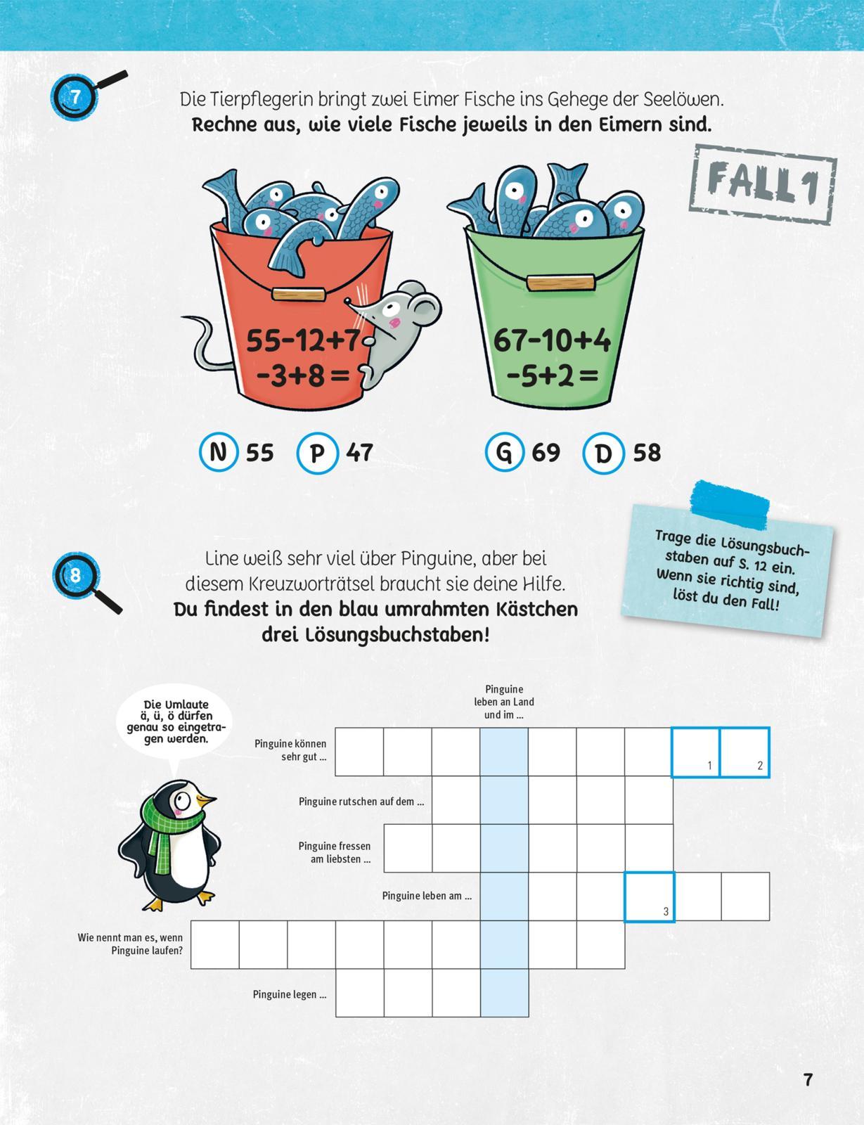 Beispielinhalt (Bild) Das dicke Detektiv-Rätselbuch