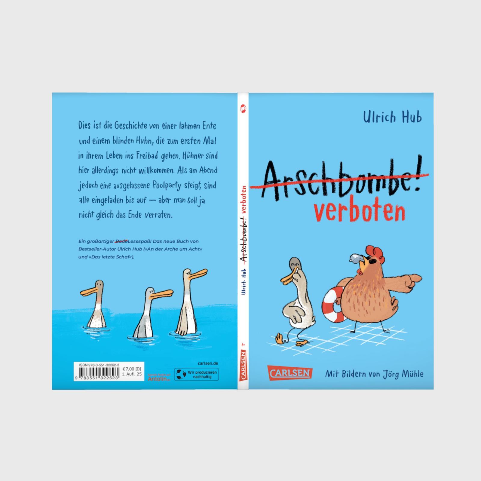 Beispielinhalt (Bild) Arschbombe verboten