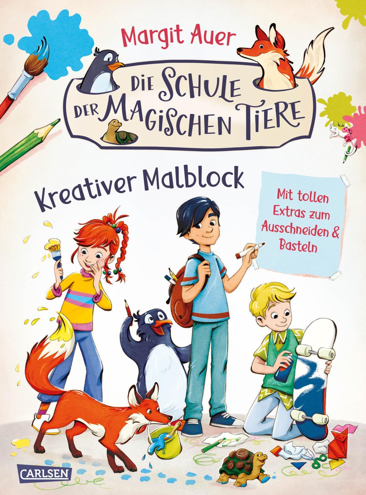 Vorderes Coverbild Die Schule der magischen Tiere Beschäftigung: Kreativer Malblock