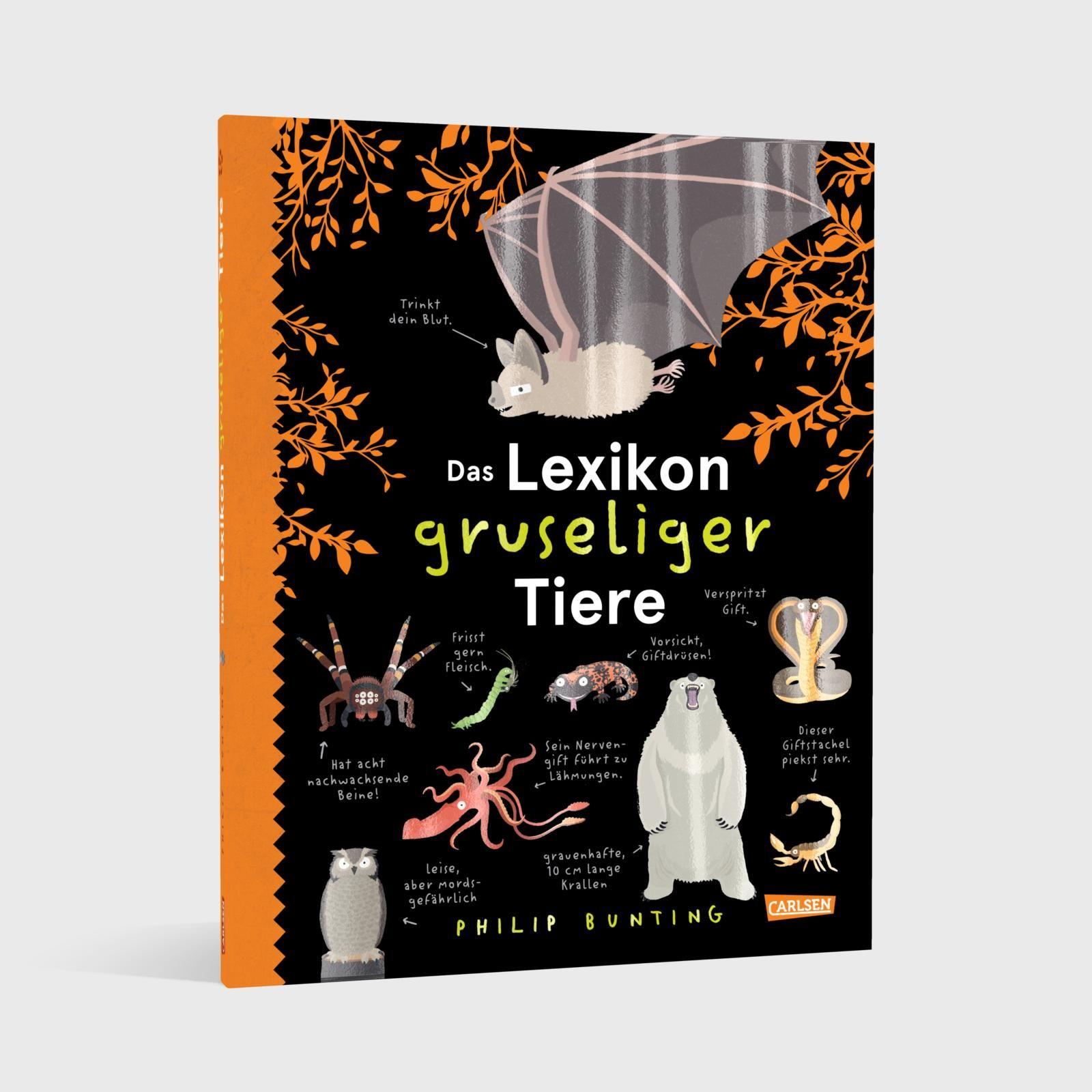 Beispielinhalt (Bild) Das Lexikon gruseliger Tiere