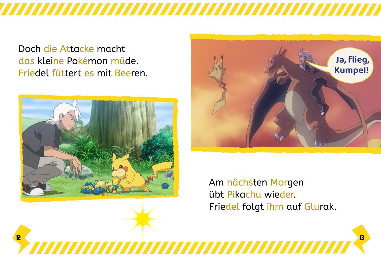 Beispielinhalt (Bild) Pokémon Erstlesebuch: Pokémon Erstlesebuch: Neue Pokémon, neue Abenteuer
