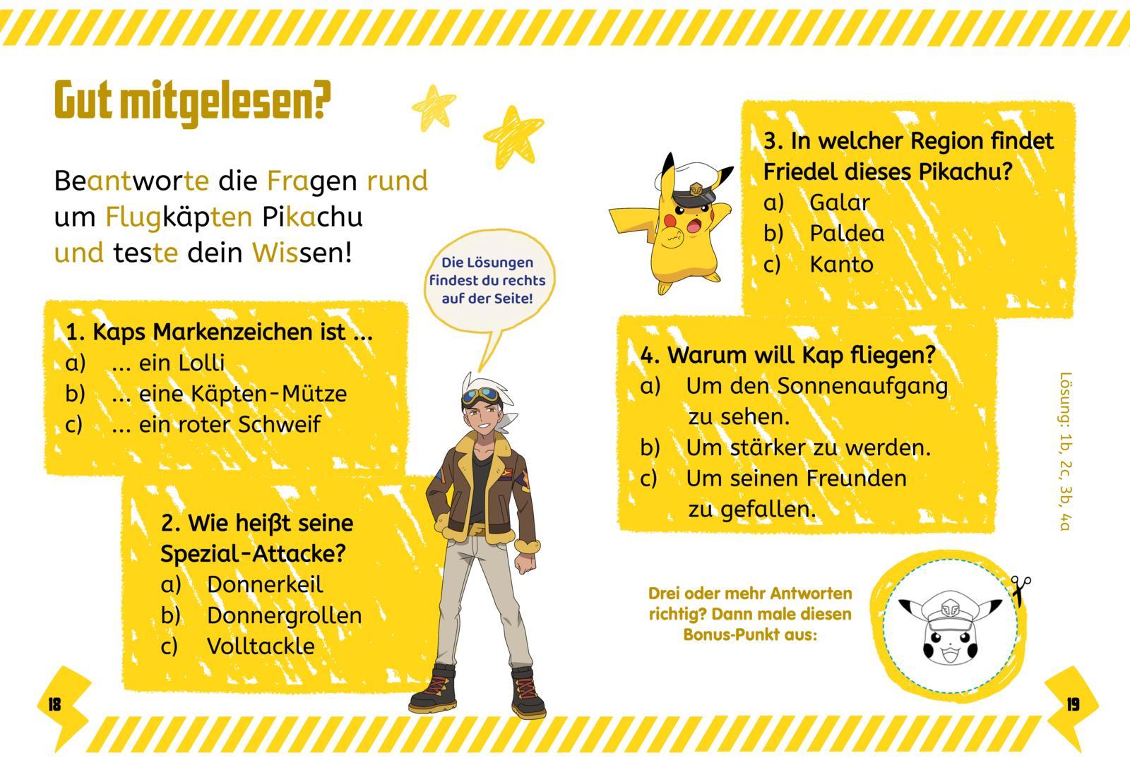 Beispielinhalt (Bild) Pokémon Erstlesebuch: Pokémon Erstlesebuch: Neue Pokémon, neue Abenteuer