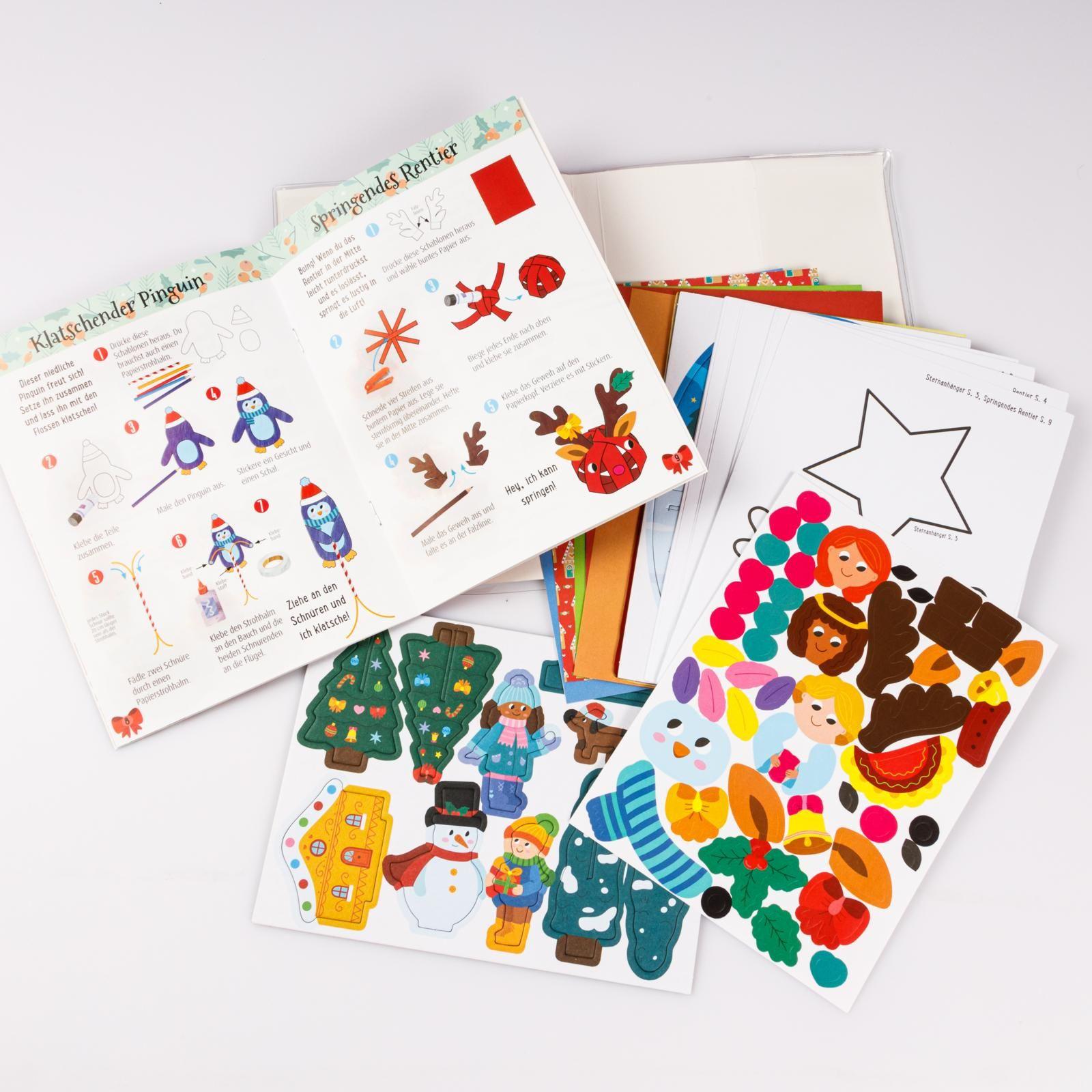 Beispielinhalt (Bild) Bastelset für Kinder: Kreatives Bastelset: Weihnachten 2025