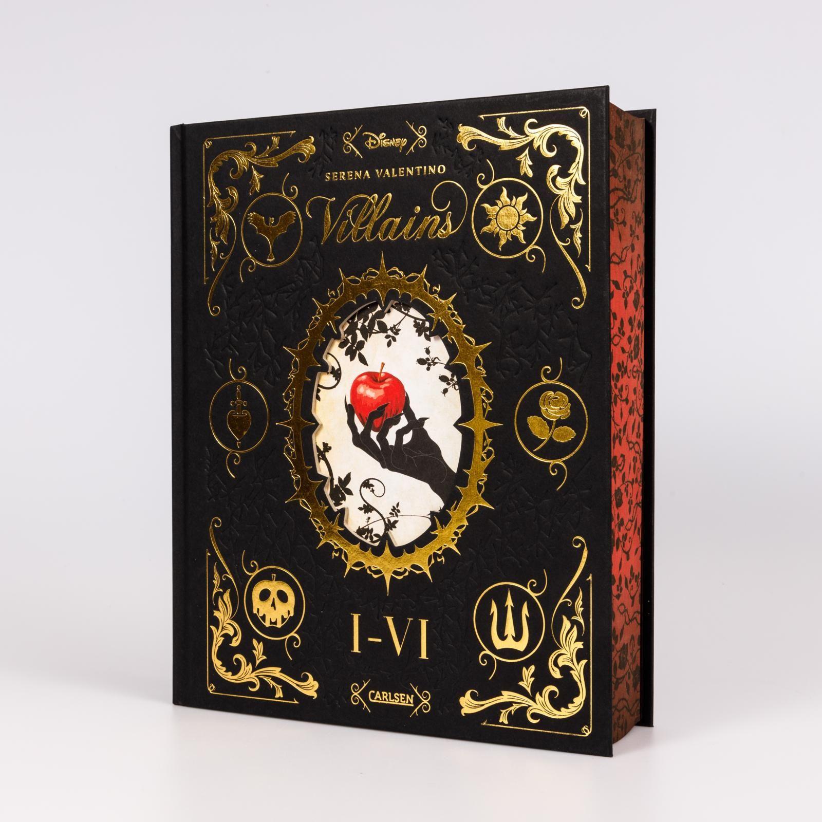 Beispielinhalt (Bild) Disney Villains: Villains Band I-VI: Luxusausgabe mit Farbschnitt im düsteren Dark-Fantasy-Setting