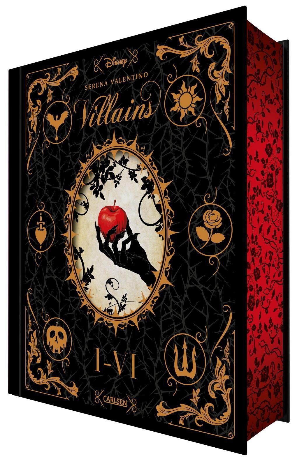 Vorderes Coverbild Disney Villains: Villains Band I-VI: Luxusausgabe mit Farbschnitt im düsteren Dark-Fantasy-Setting