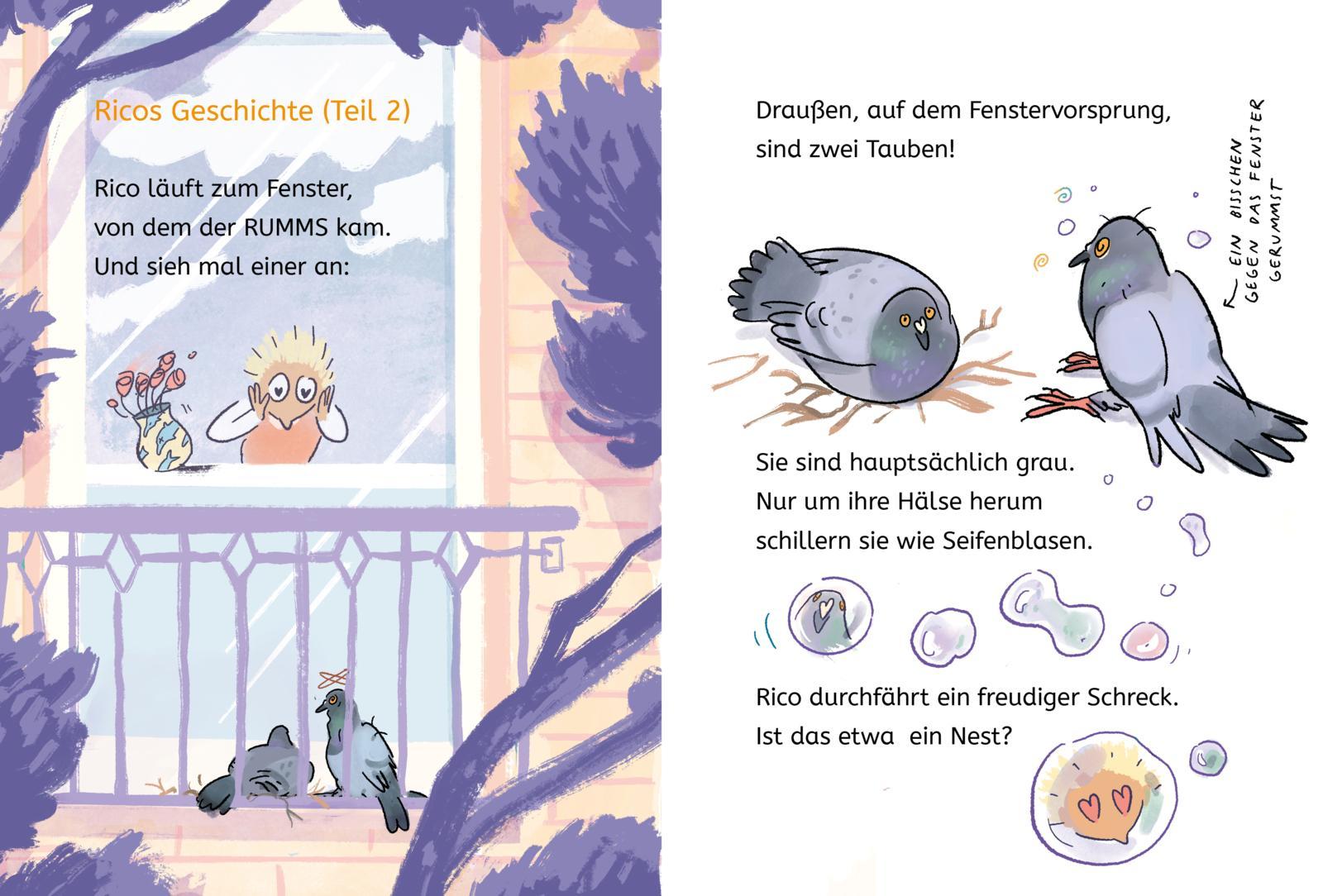 Beispielinhalt (Bild) Rico und die Gewittertaube