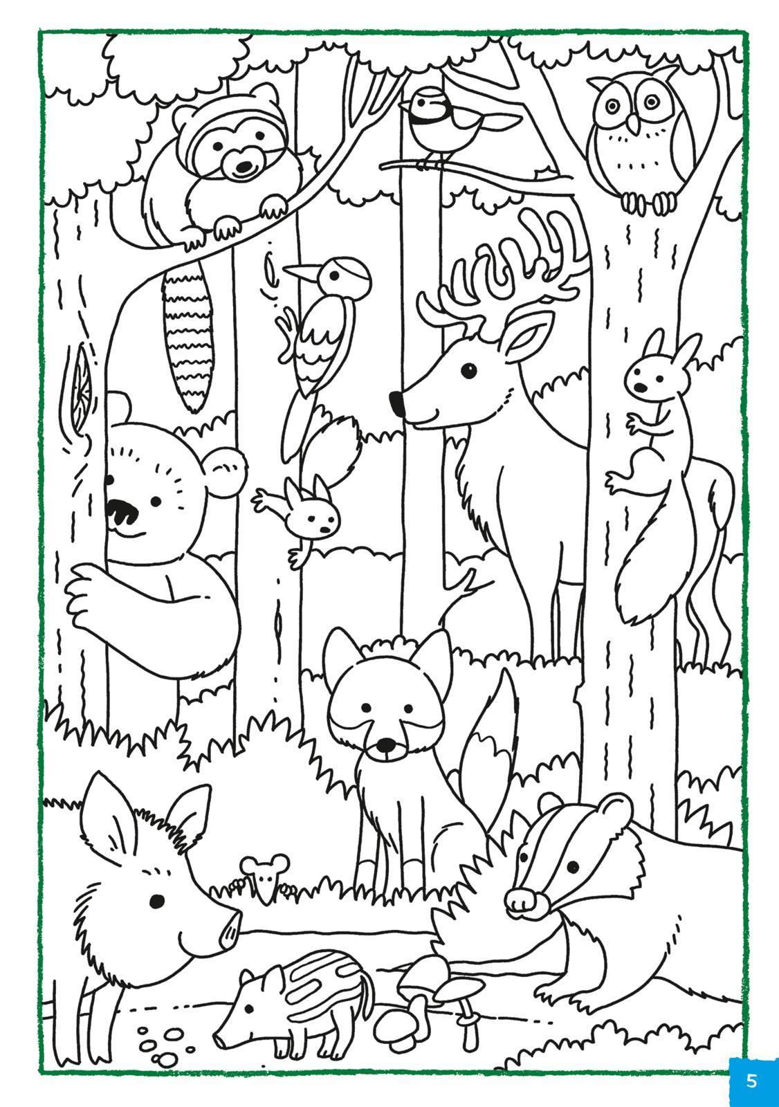 Beispielinhalt (Bild) Mein lustiges großes Malspielbuch: Wimmel-Bilder (ab 5 Jahren)