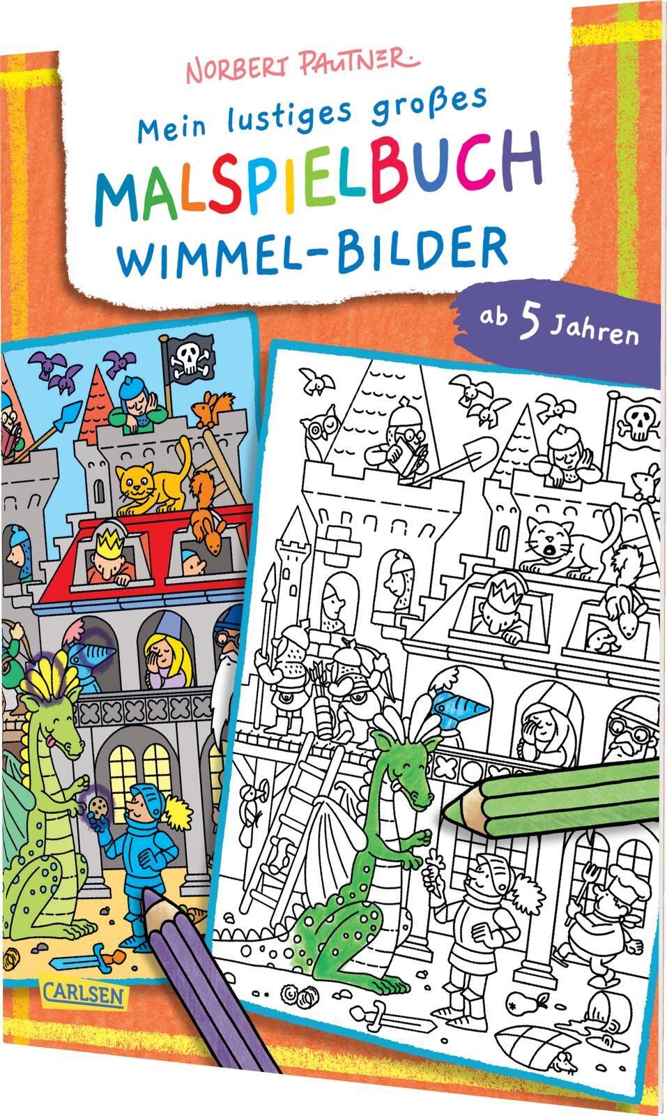 Vorderes Coverbild Mein lustiges großes Malspielbuch: Wimmel-Bilder (ab 5 Jahren)