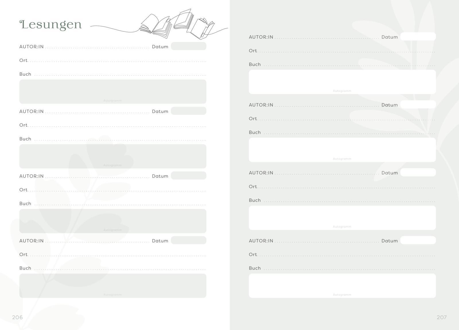 Beispielinhalt (Bild) eat.READ.sleep - Das Book Journal