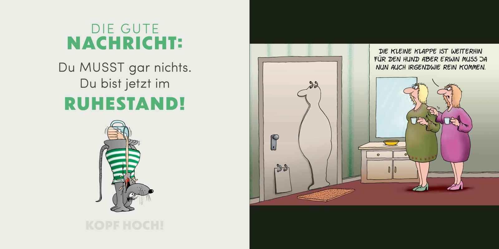 Beispielinhalt (Bild) Kopf hoch! Schwarzer Humor für den Ruhestand