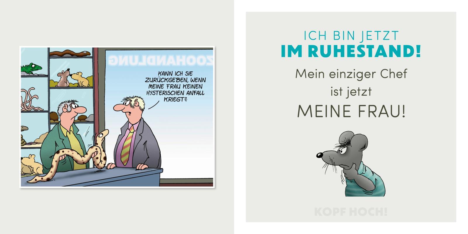 Beispielinhalt (Bild) Kopf hoch! Schwarzer Humor für den Ruhestand
