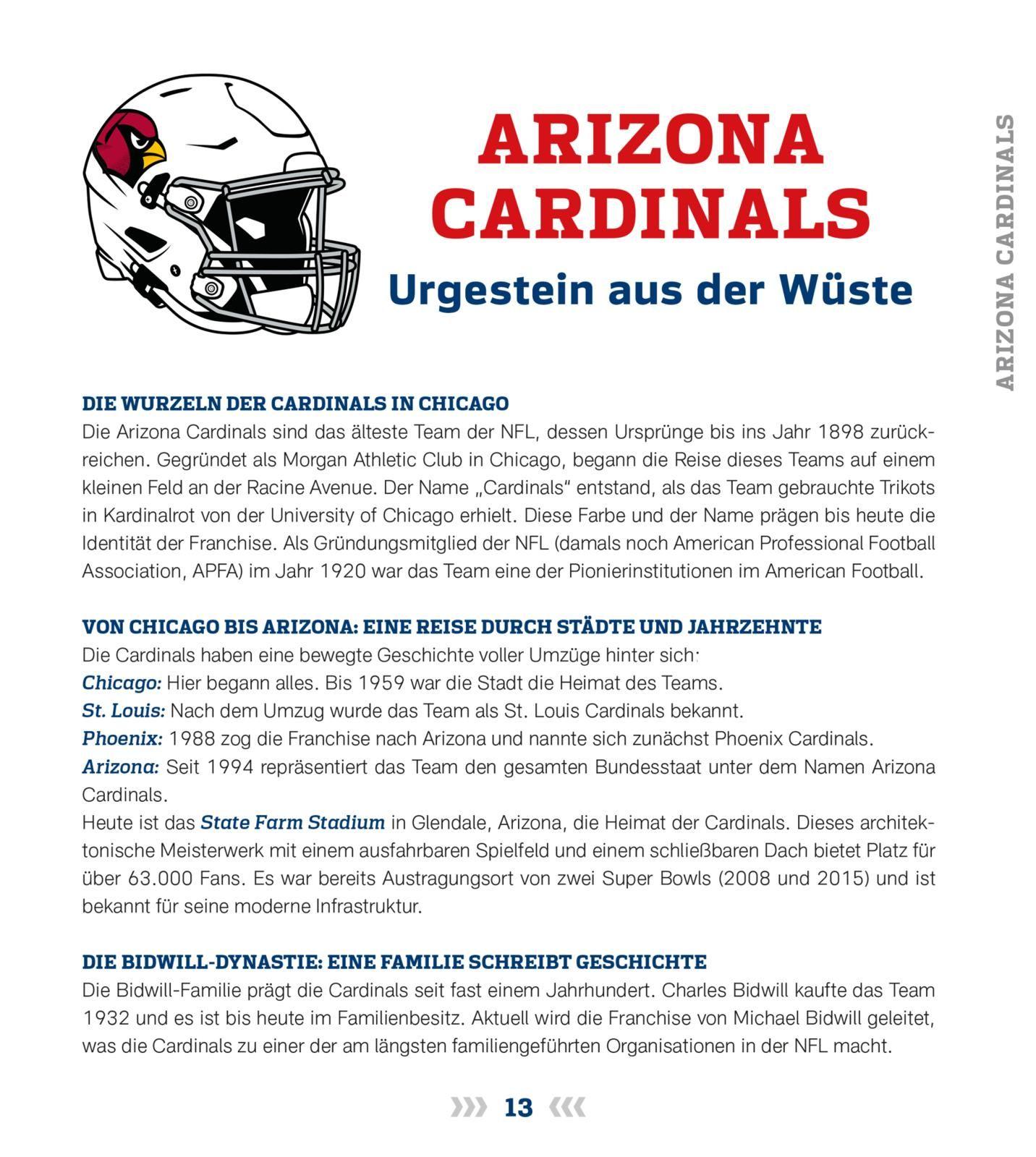 Beispielinhalt (Bild) Das Nerd-ABC: Das ABC der NFL-Teams