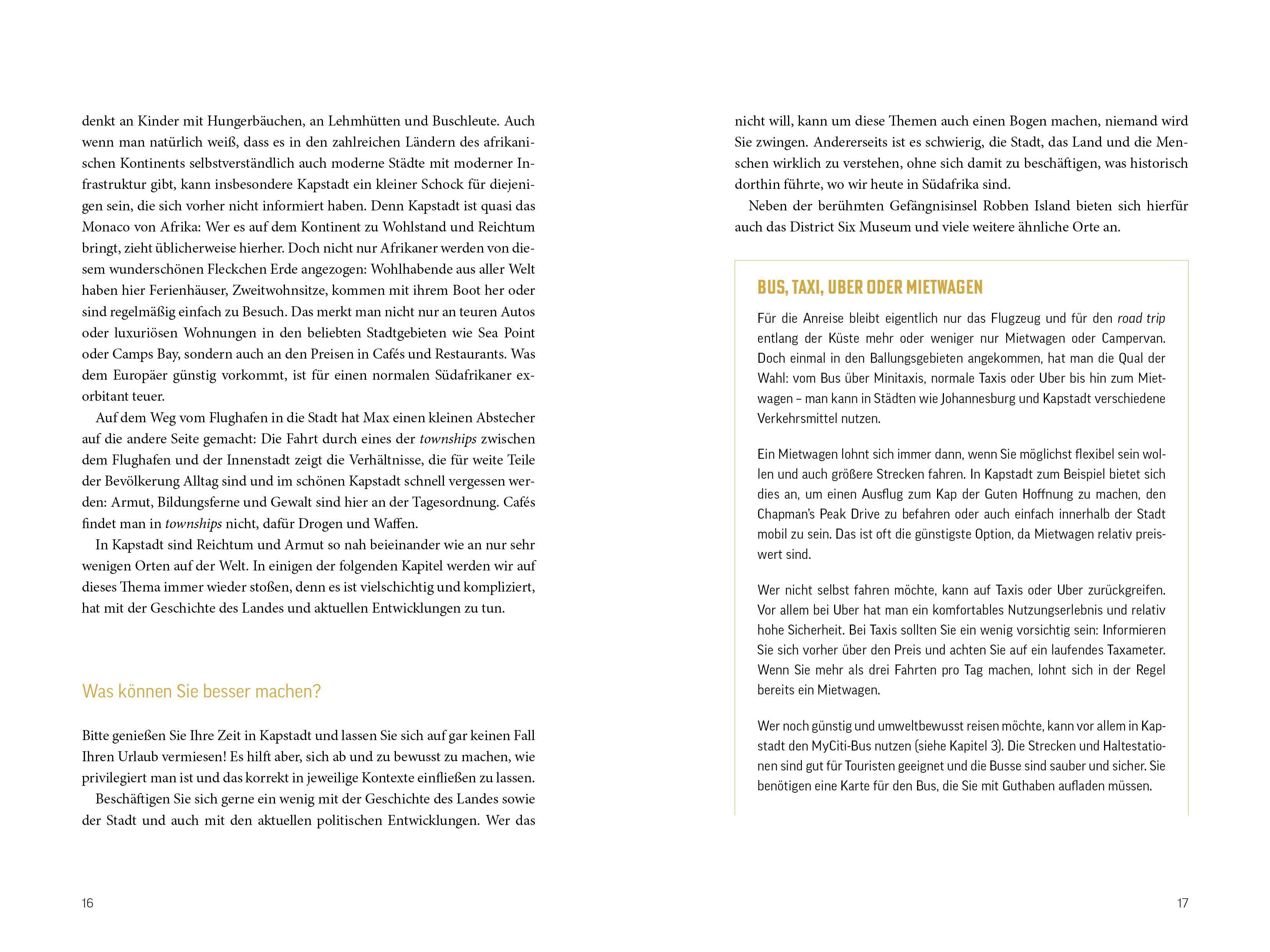 Beispielinhalt (Bild) Fettnäpfchenführer Südafrika