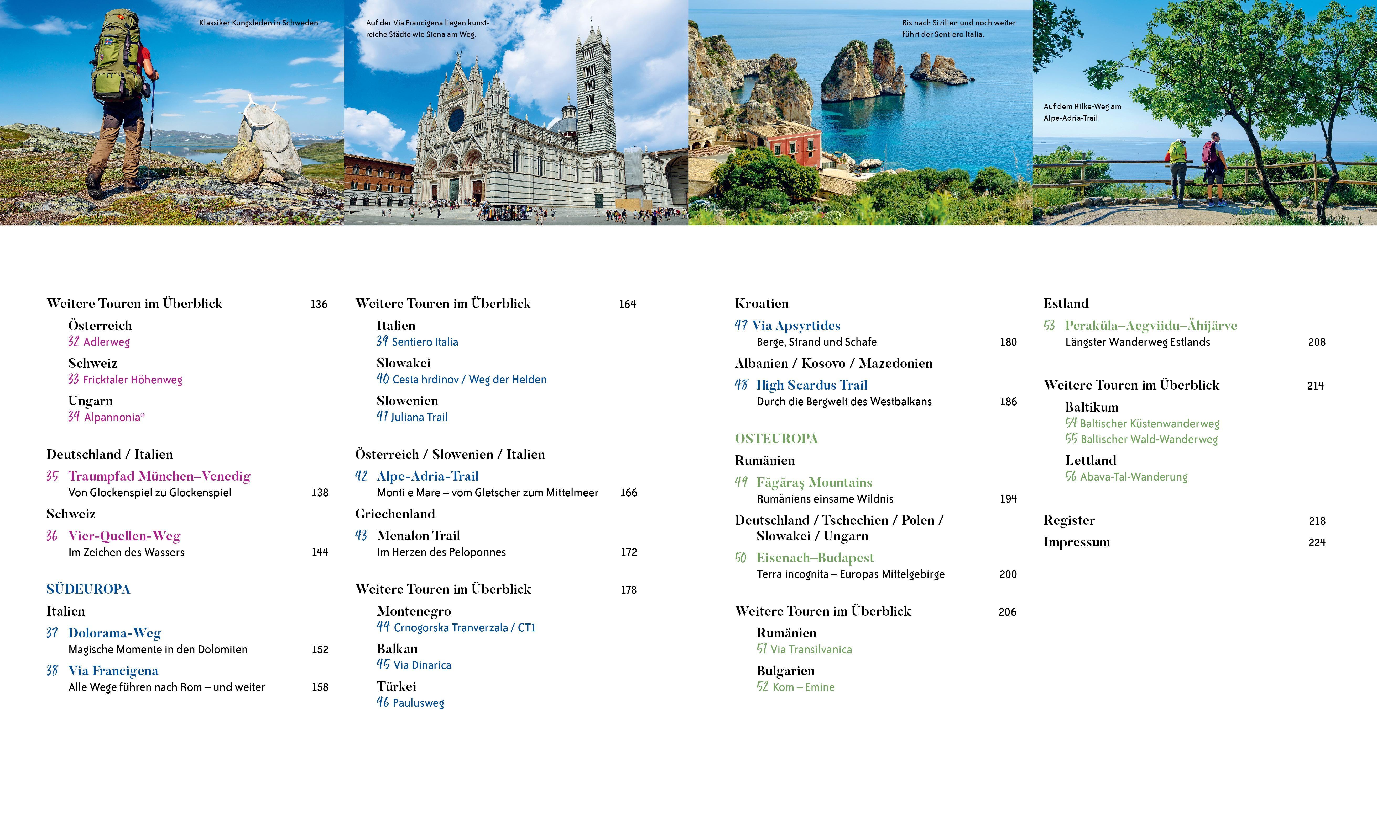 Beispielinhalt (Bild) Die ultimativen Wanderwege in Europa