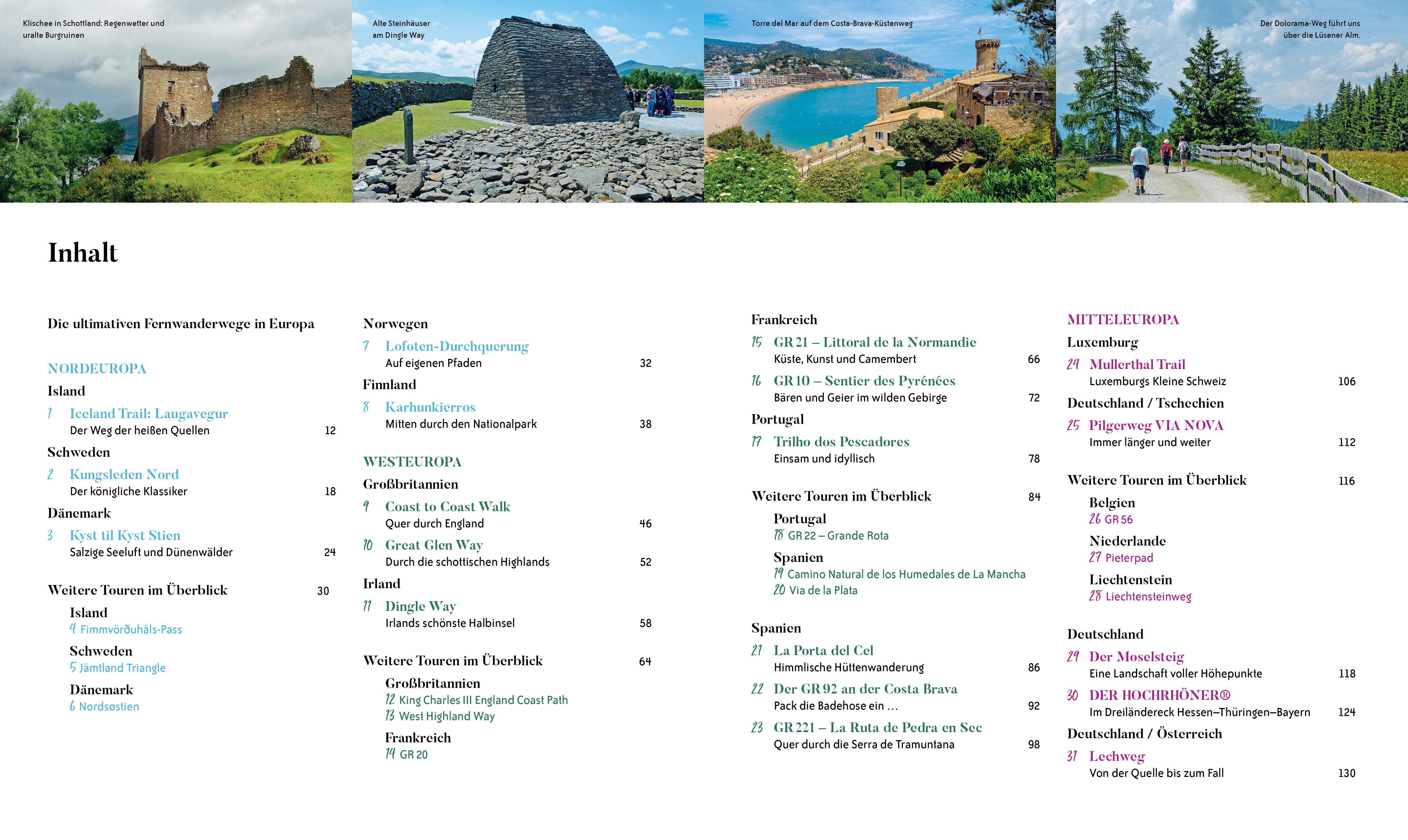 Beispielinhalt (Bild) Die ultimativen Wanderwege in Europa