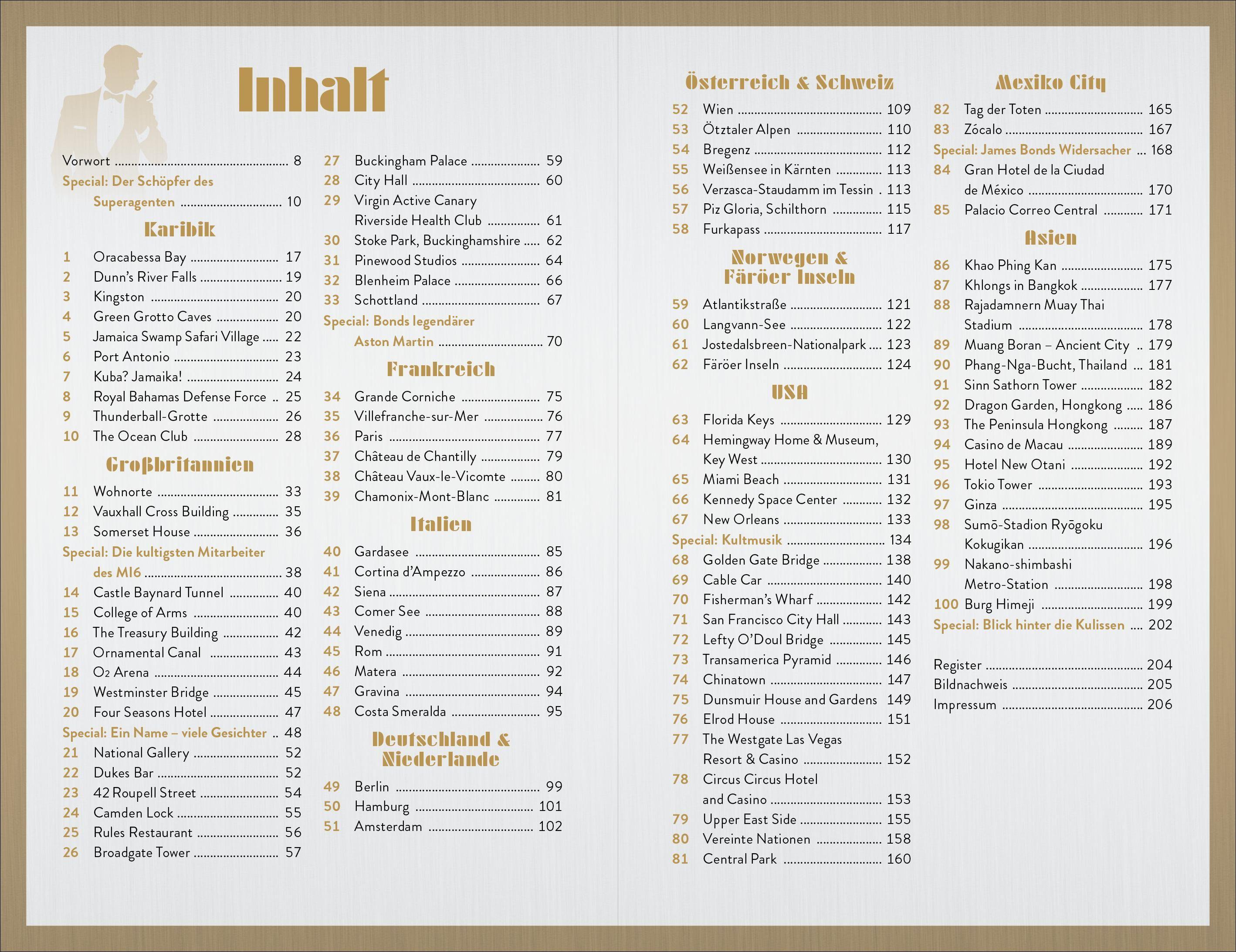 Beispielinhalt (Bild) Der inoffizielle James Bond Reiseführer