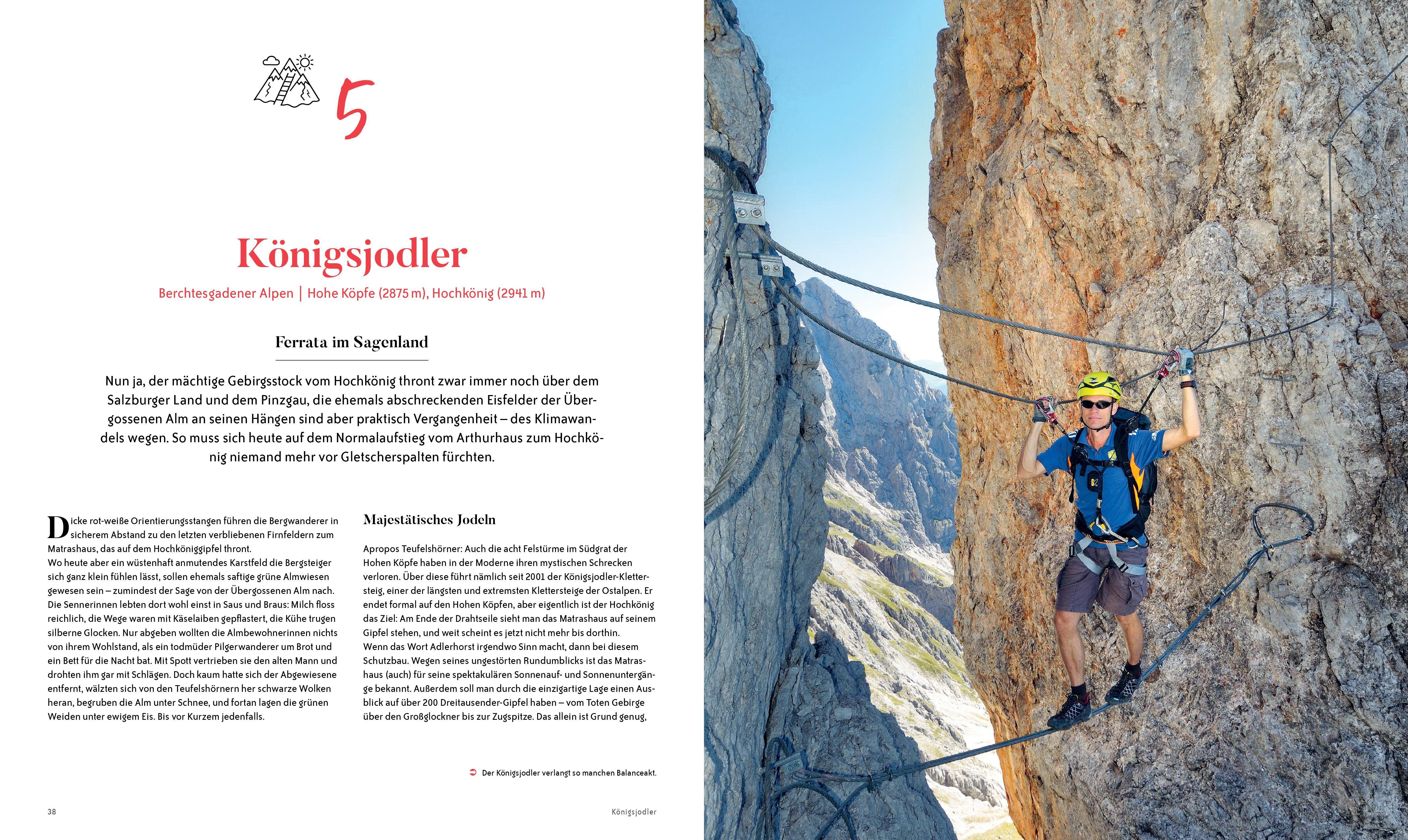 Beispielinhalt (Bild) Die ultimativen Klettersteige in den Alpen