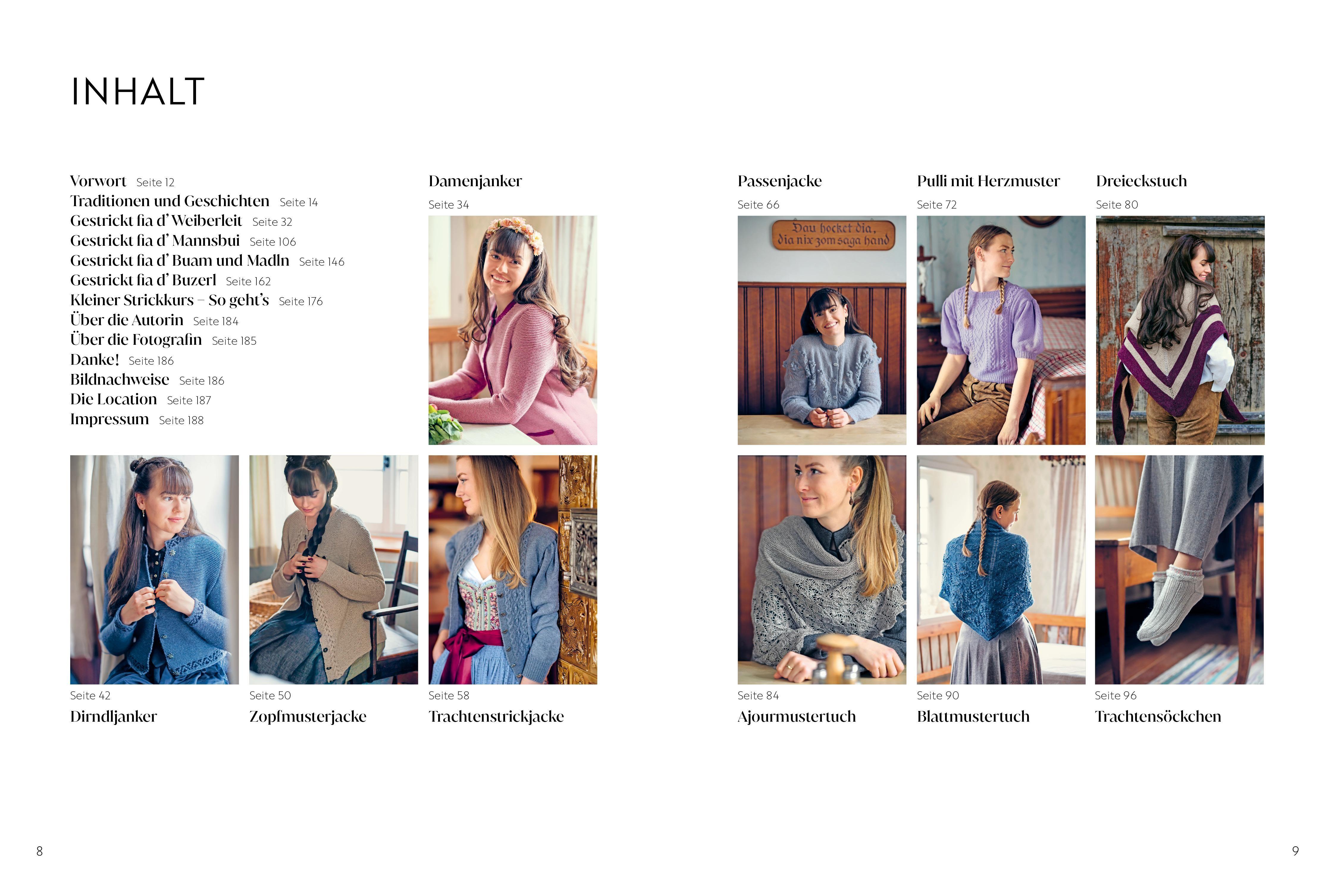 Beispielinhalt (Bild) Das große Trachten-Strickbuch