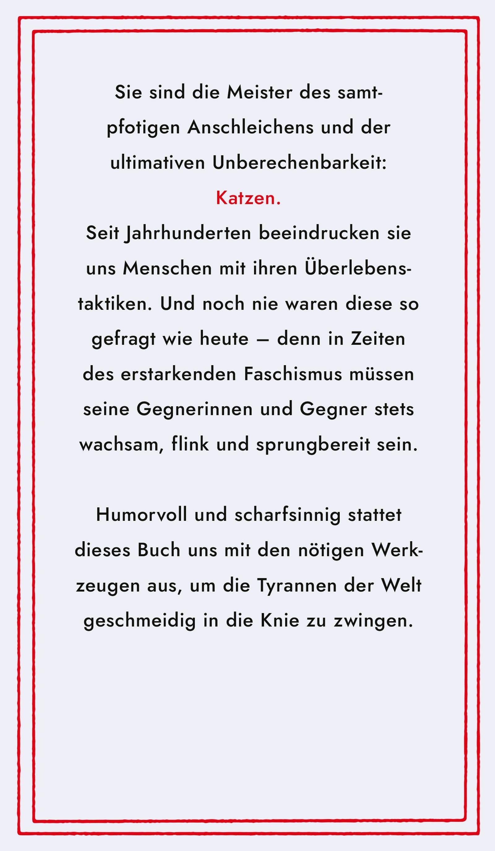 Beispielinhalt (Bild) Von Katzen lernen, den Faschismus zu überstehen