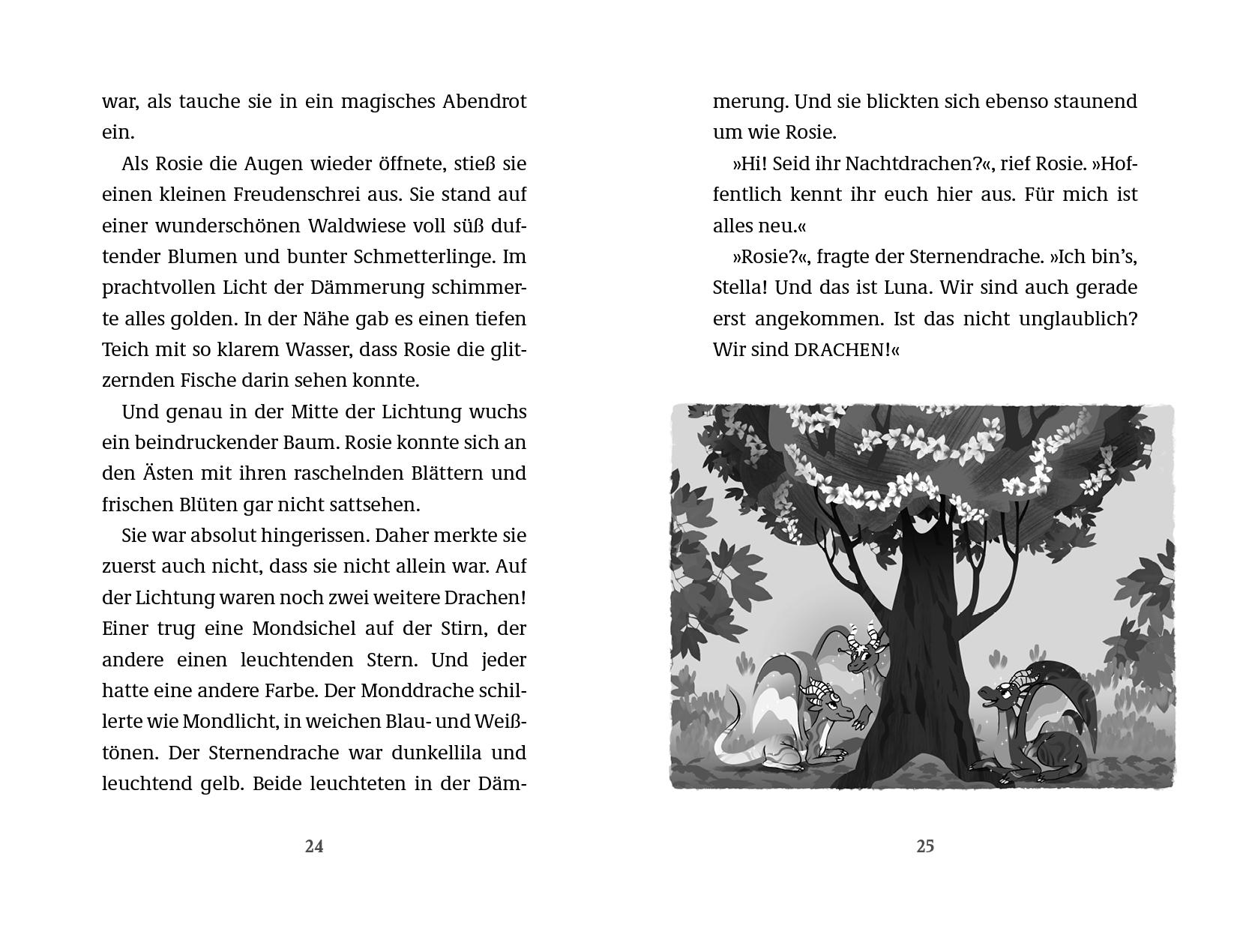 Beispielinhalt (Bild) Dragon Girls - Rosie, der Zwielichtdrache