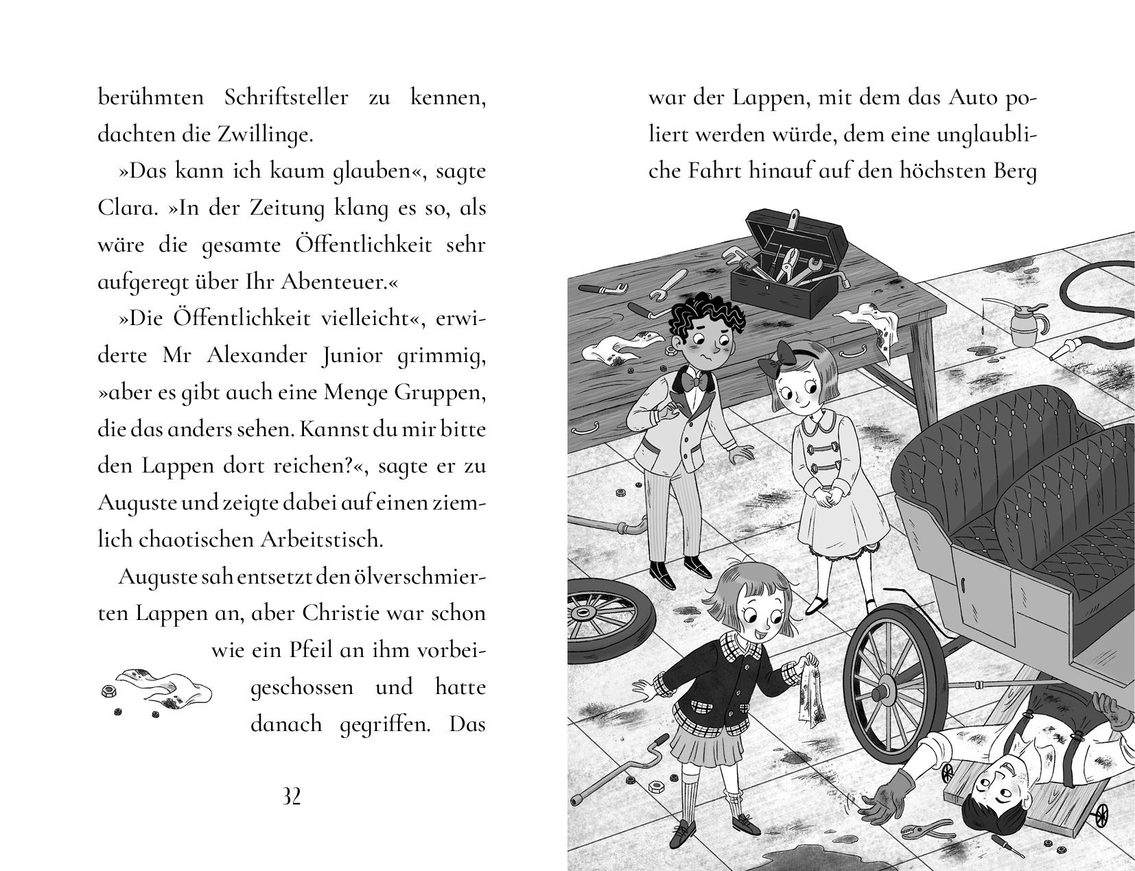 Beispielinhalt (Bild) Detektivagentur Christie & Agatha - Sabotage am Automobil