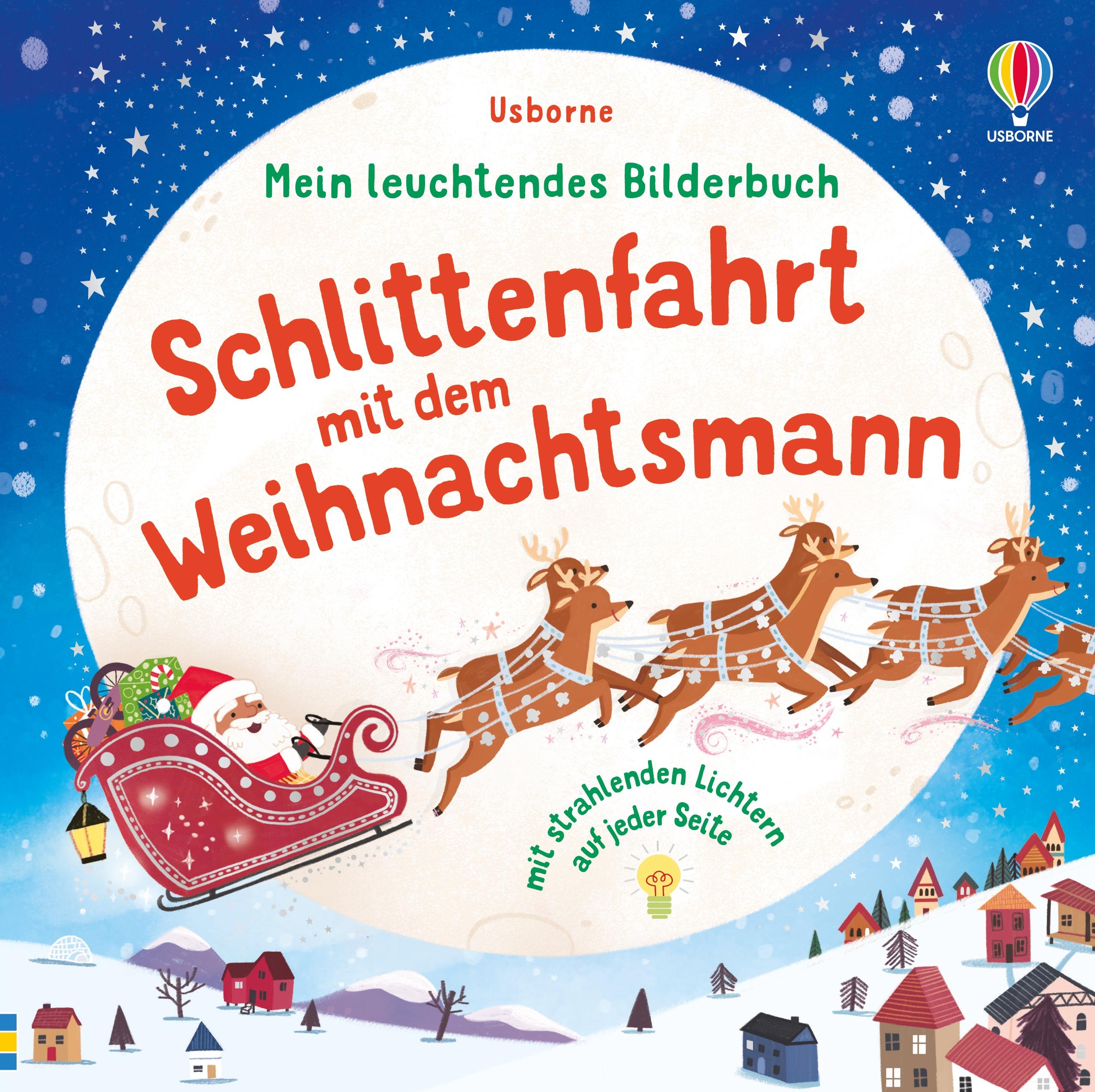 Vorderes Coverbild Mein leuchtendes Bilderbuch: Schlittenfahrt mit dem Weihnachtsmann