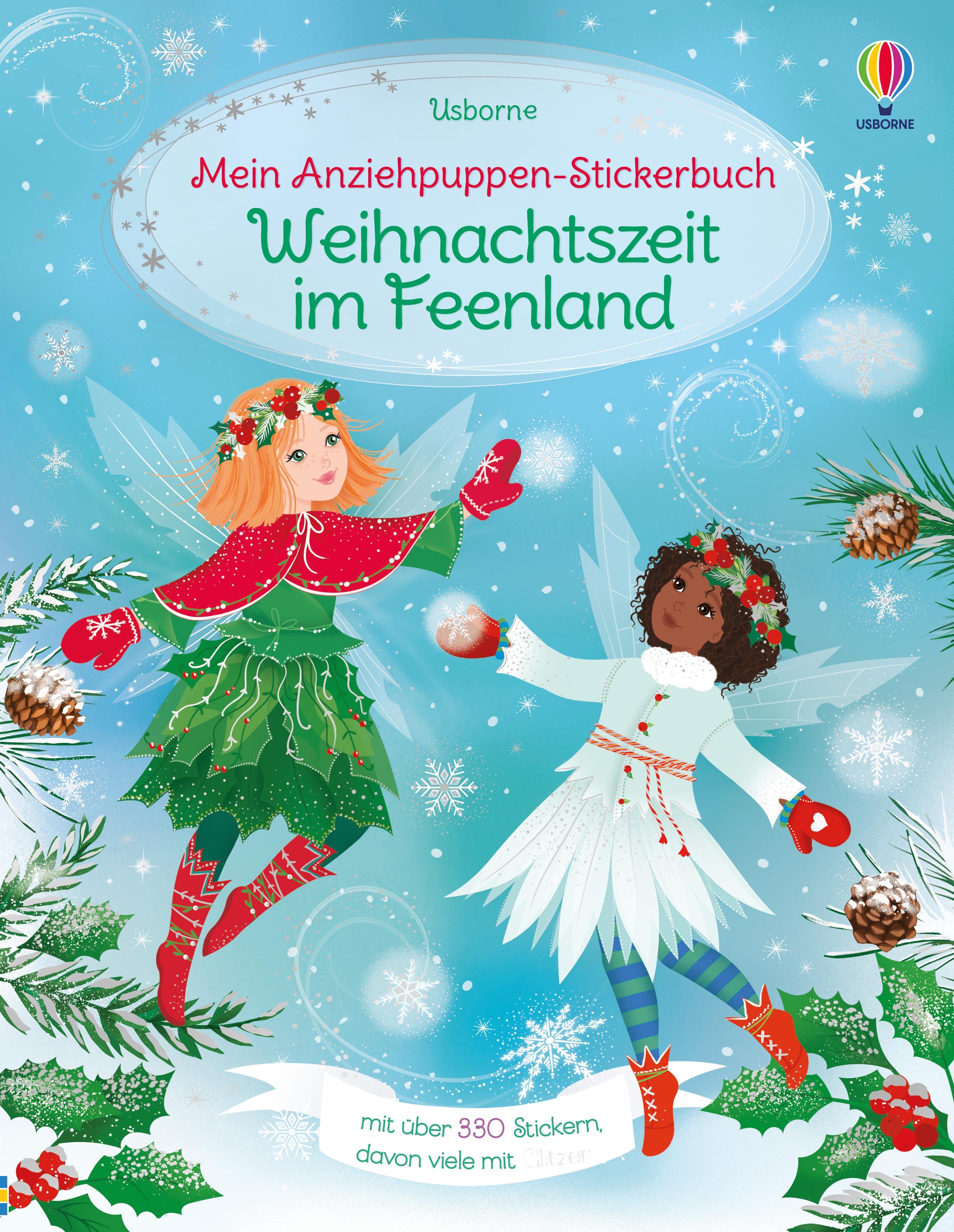 Vorderes Coverbild Mein Anziehpuppen-Stickerbuch: Weihnachtszeit im Feenland