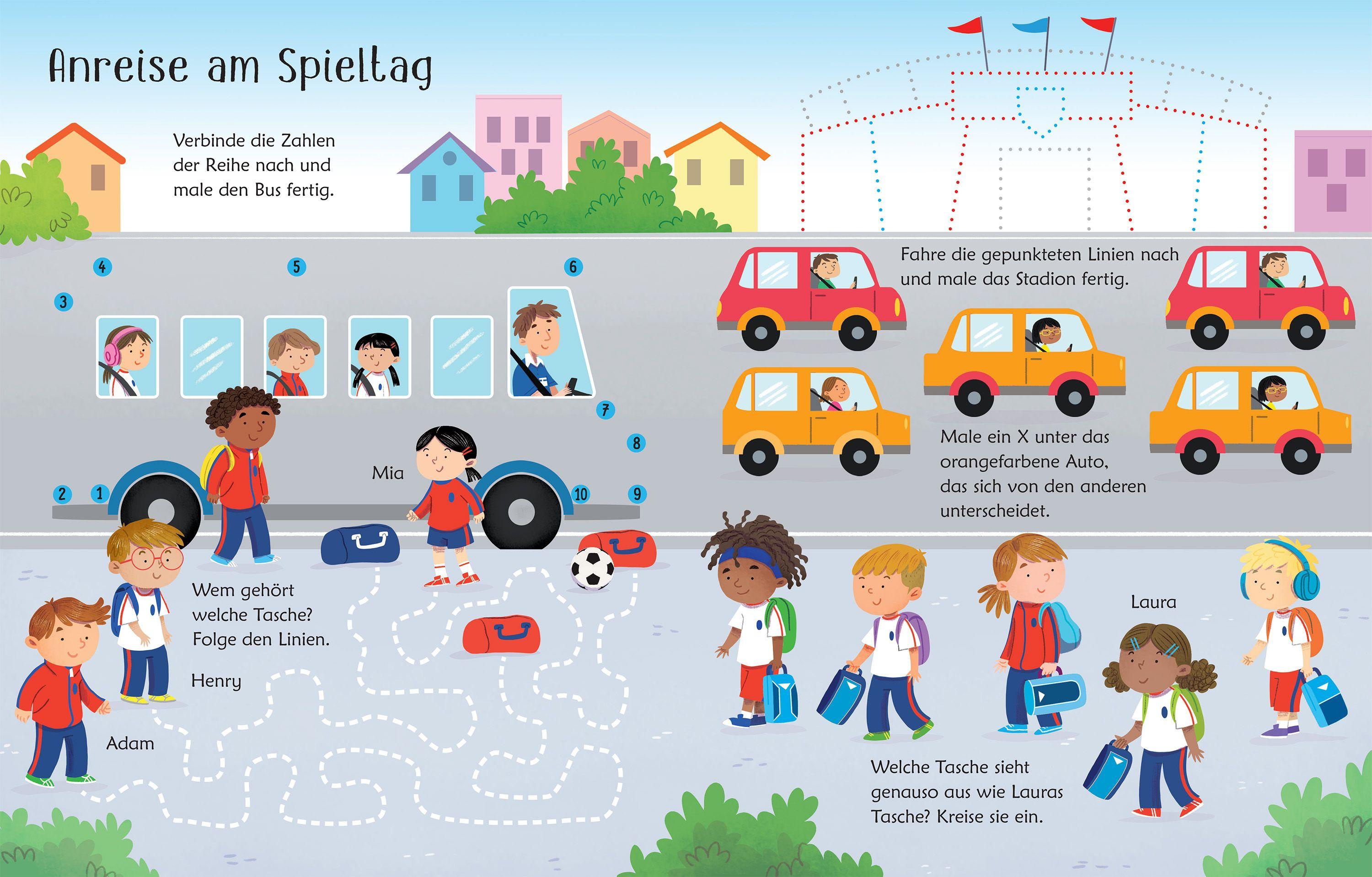 Beispielinhalt (Bild) Mein Wisch-und-weg-Buch: Fußball